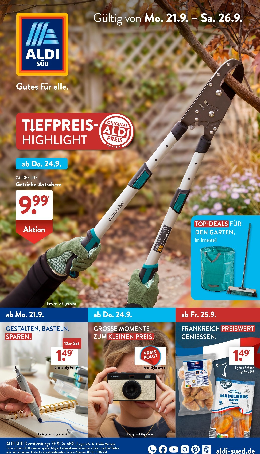 ALDI SÜD Prospekt nächste Woche – von Montag 21.09.2026 bis Samstag 26.09.2026
