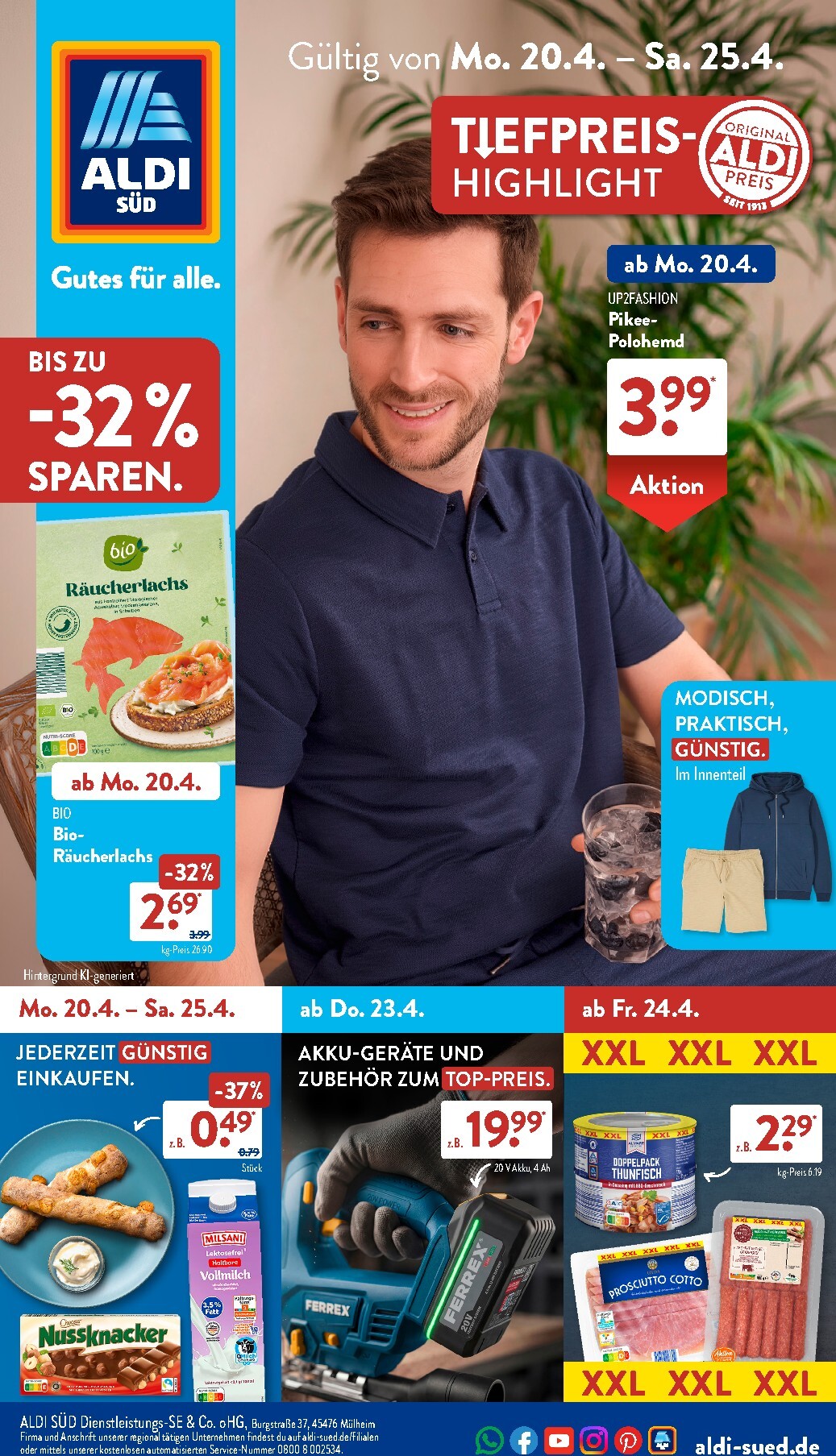 ALDI SÜD Prospekt nächste Woche – von Montag 20.04.2026 bis Samstag 25.04.2026