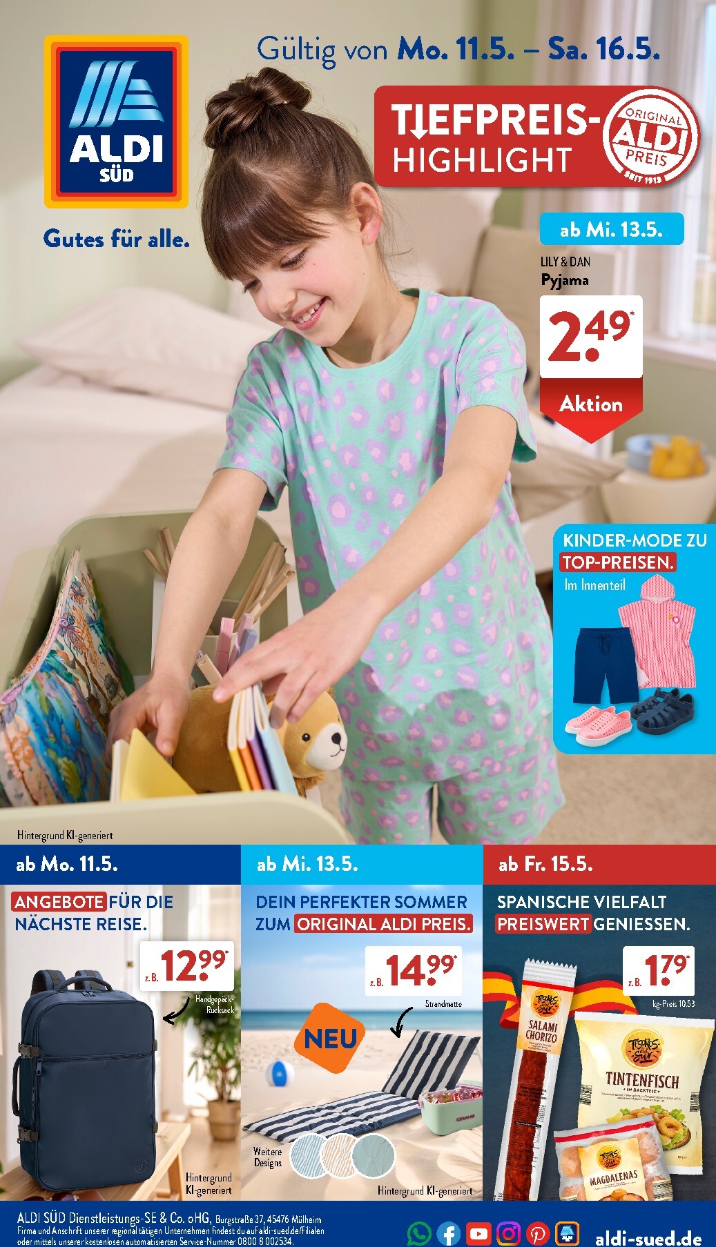 ALDI SÜD Prospekt nächste Woche – von Montag 11.05.2026 bis Samstag 16.05.2026