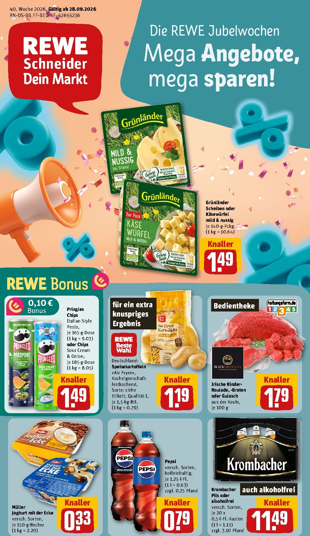 Rewe Prospekt nächste Woche – von Montag 28.09.2026 bis Sonntag 04.10.2026