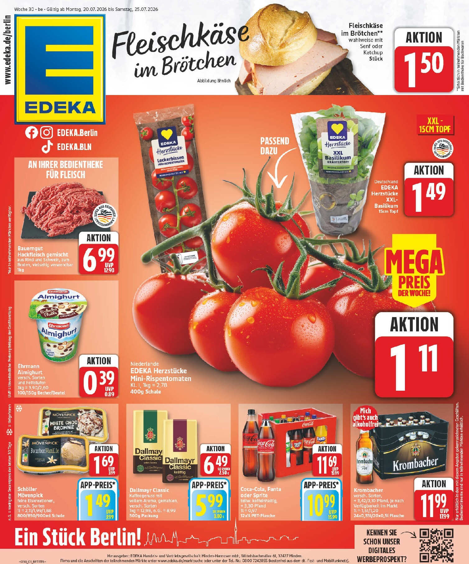 Edeka Prospekt – von Montag 20.07.2026 bis Samstag 25.07.2026