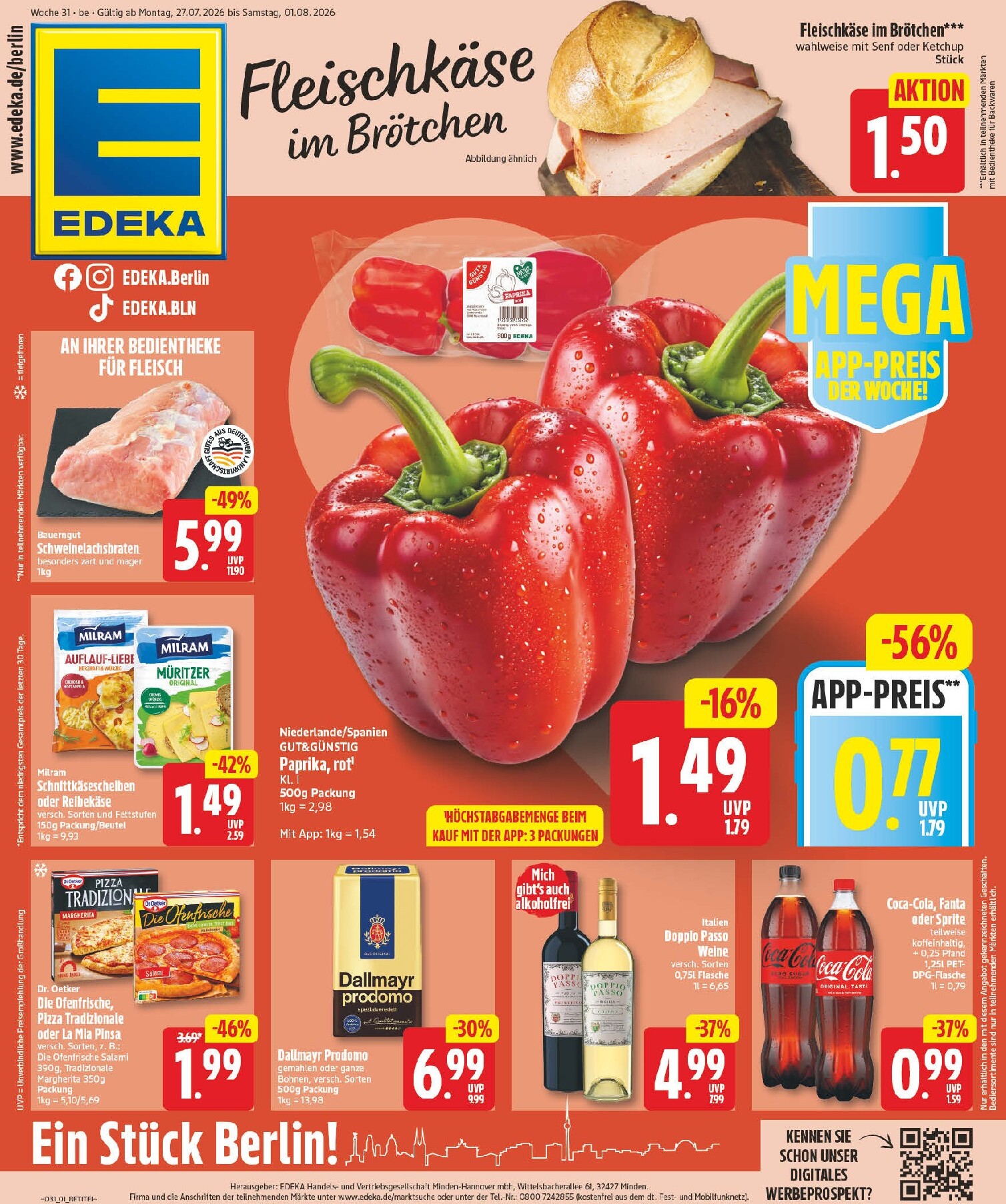 Edeka Prospekt nächste Woche – von Montag 27.07.2026 bis Samstag 01.08.2026
