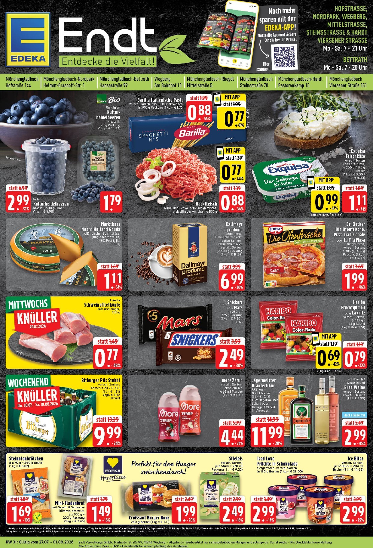 Edeka - Endt Prospekt – von Montag 27.07.2026 bis Samstag 01.08.2026