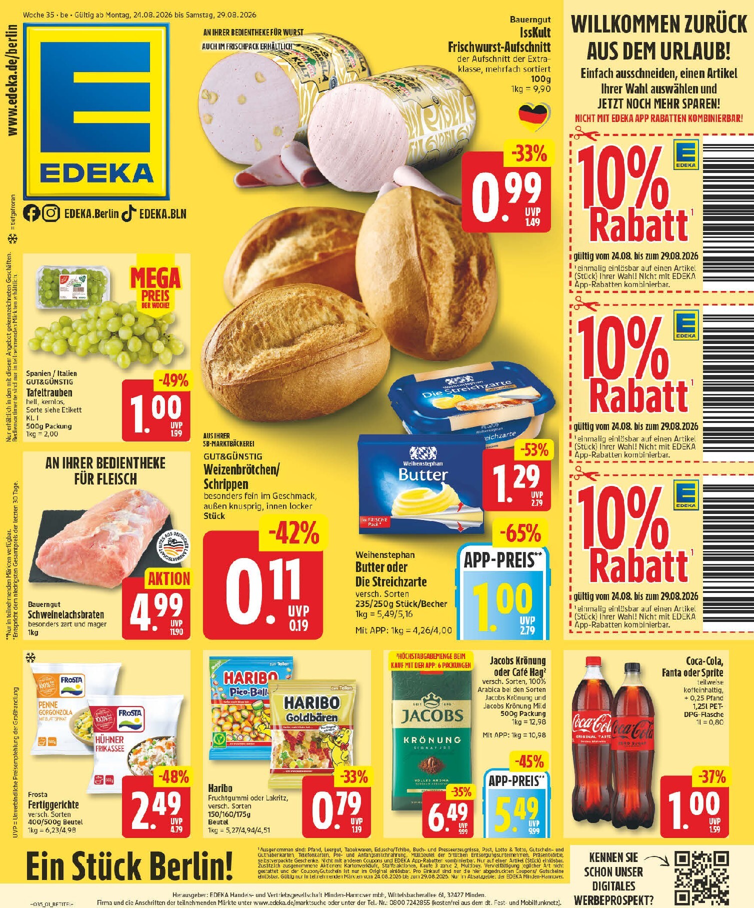 Edeka Prospekt nächste Woche – von Montag 24.08.2026 bis Samstag 29.08.2026