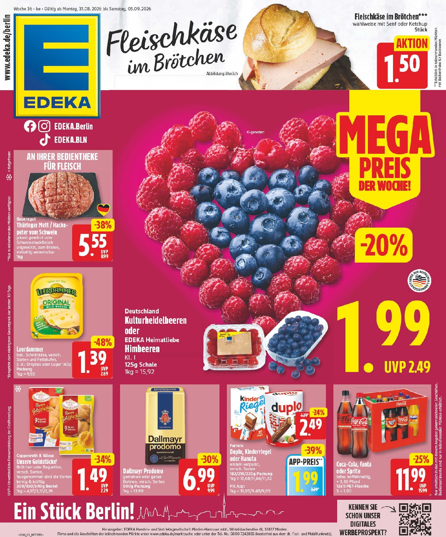 Edeka Prospekt nächste Woche – von Montag 31.08.2026 bis Samstag 05.09.2026