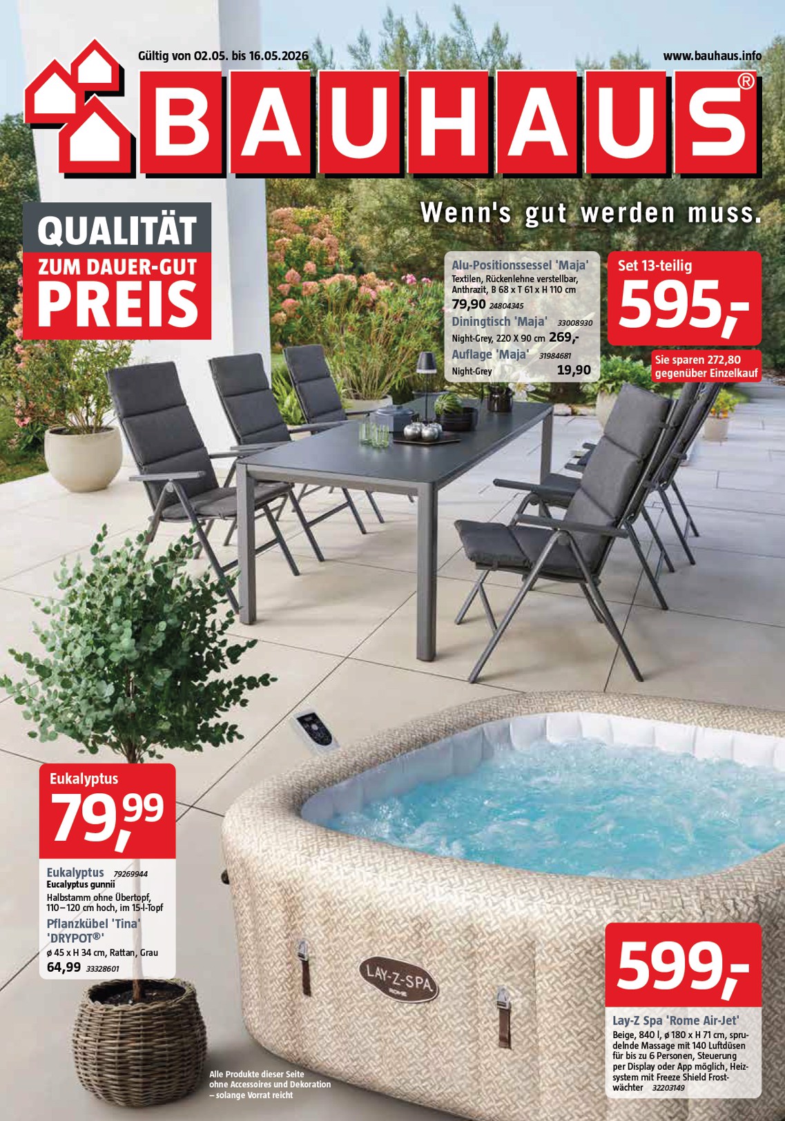 BAUHAUS Prospekt nächste Woche – von Samstag 02.05.2026 bis Samstag 16.05.2026