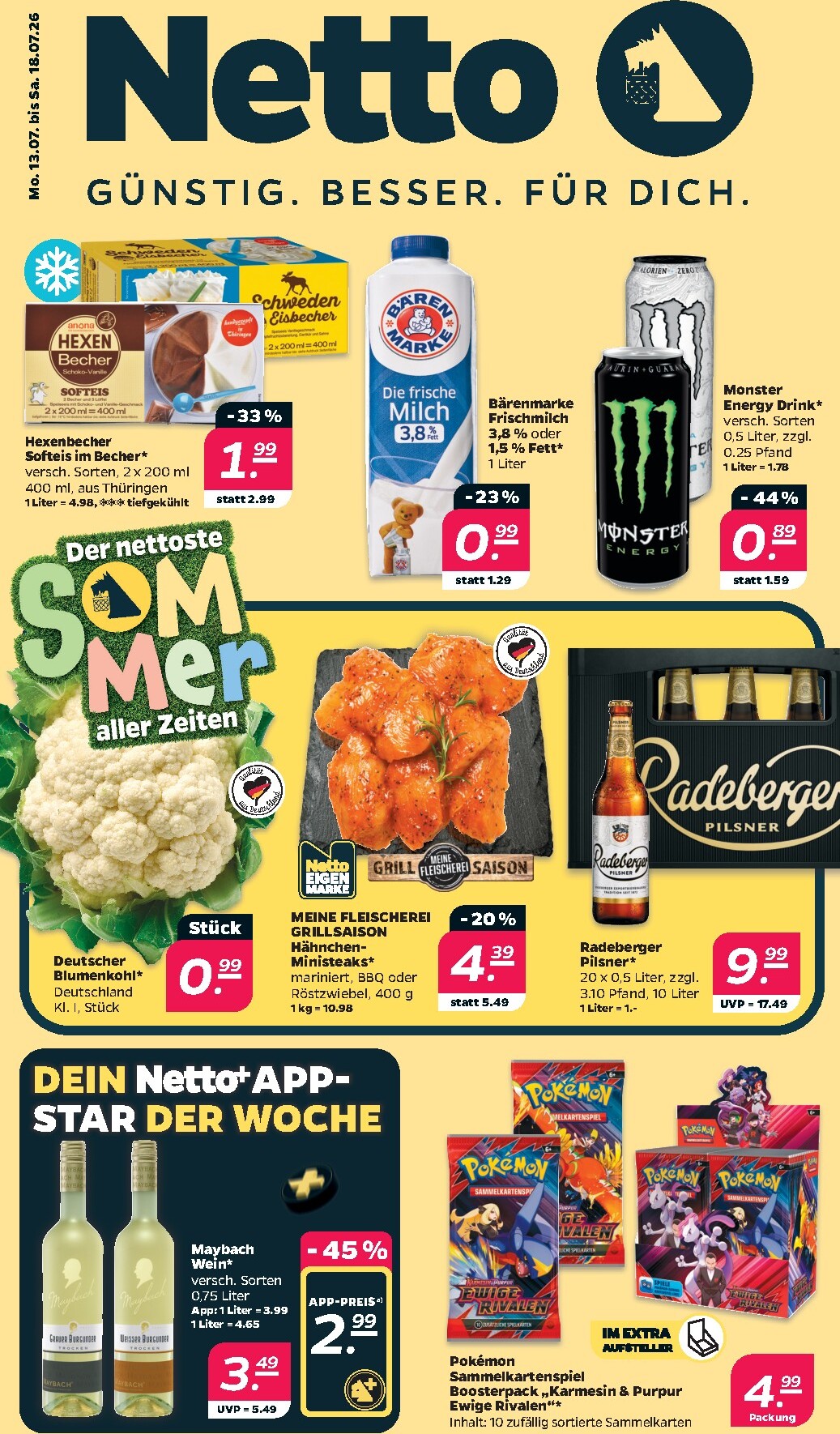 Netto Prospekt nächste Woche – von Montag 13.07.2026 bis Samstag 18.07.2026