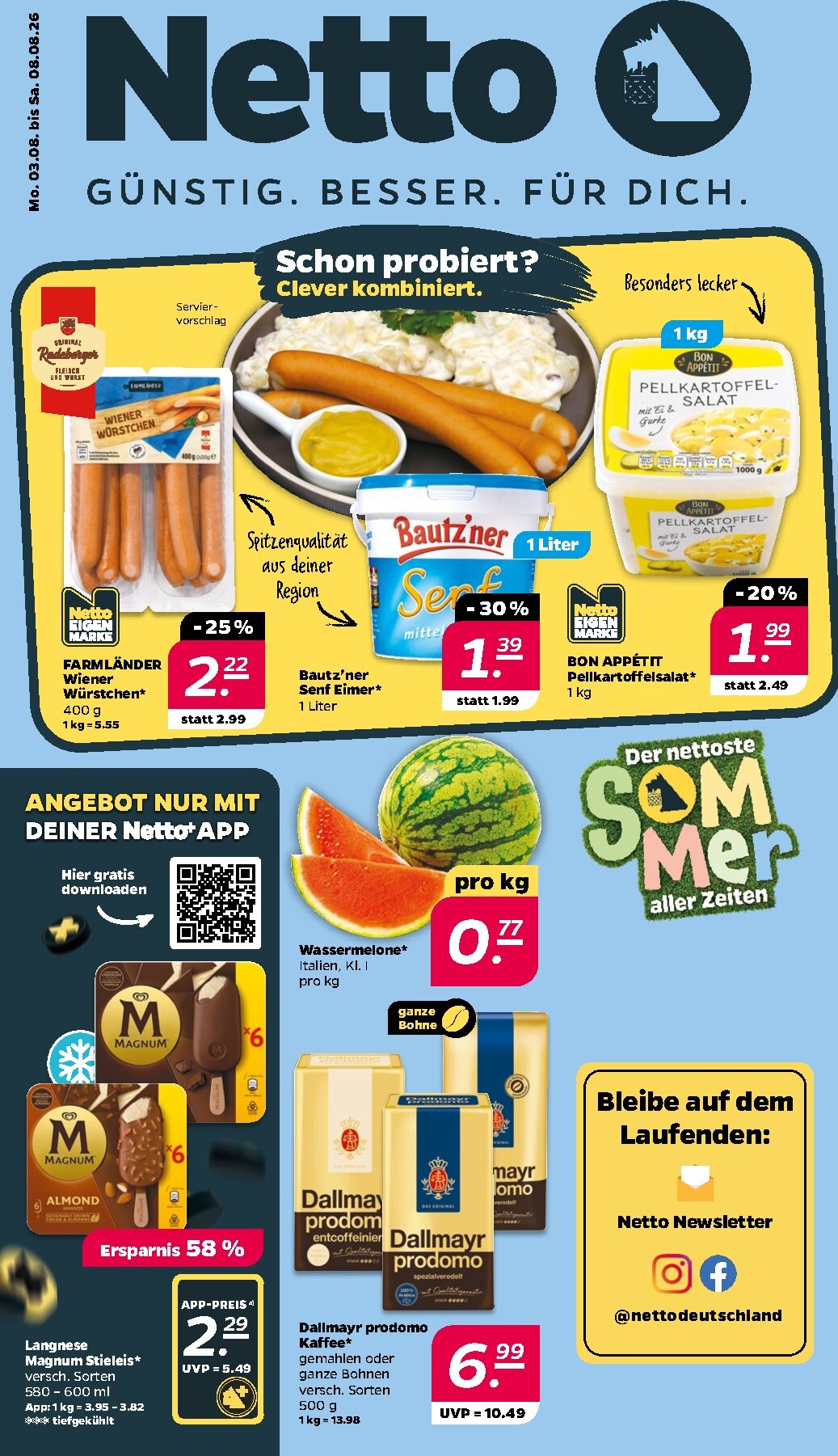 Netto Prospekt nächste Woche – von Sonntag 02.08.2026 bis Samstag 08.08.2026