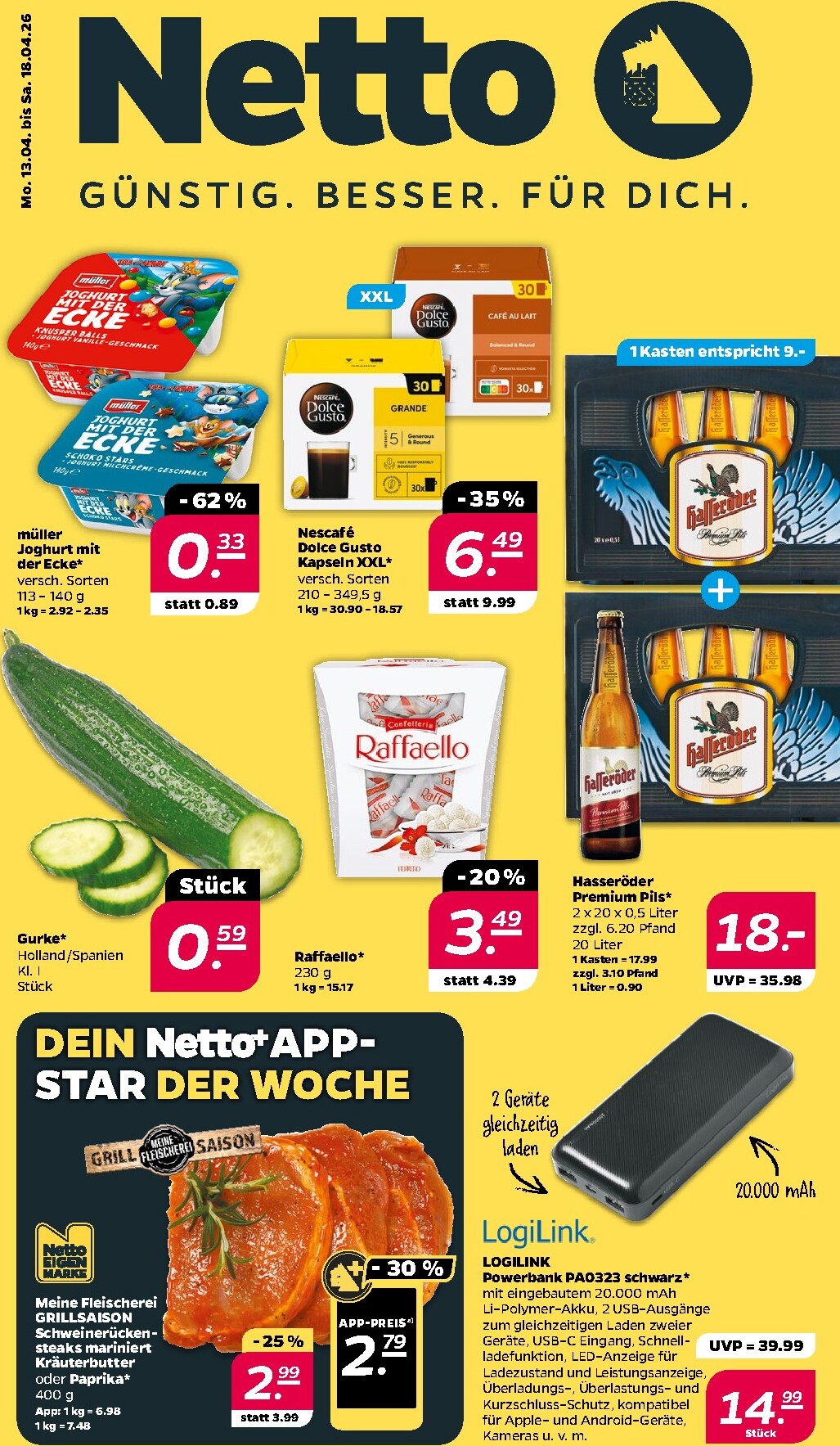 Netto Prospekt nächste Woche – gültig vom Montag 13.04.2026 bis Samstag 18.04.2026