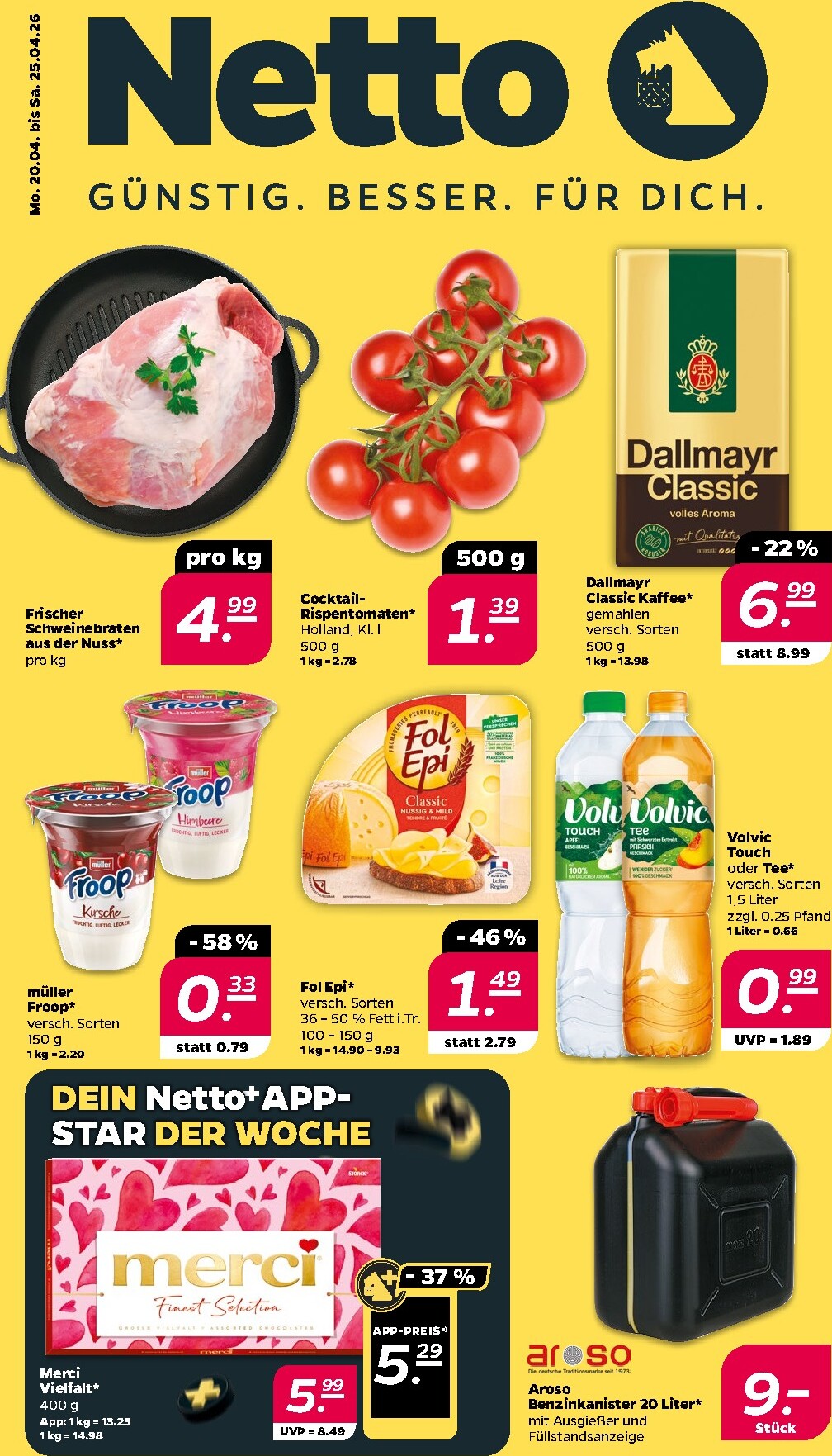 Netto Prospekt nächste Woche – von Montag 20.04.2026 bis Samstag 25.04.2026