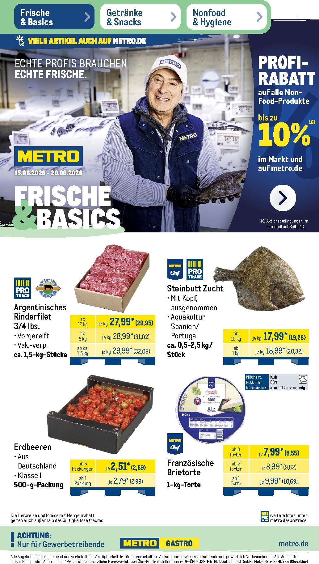Metro - Wochen-Angebote Prospekt nächste Woche – von Montag 15.06.2026 bis Samstag 20.06.2026