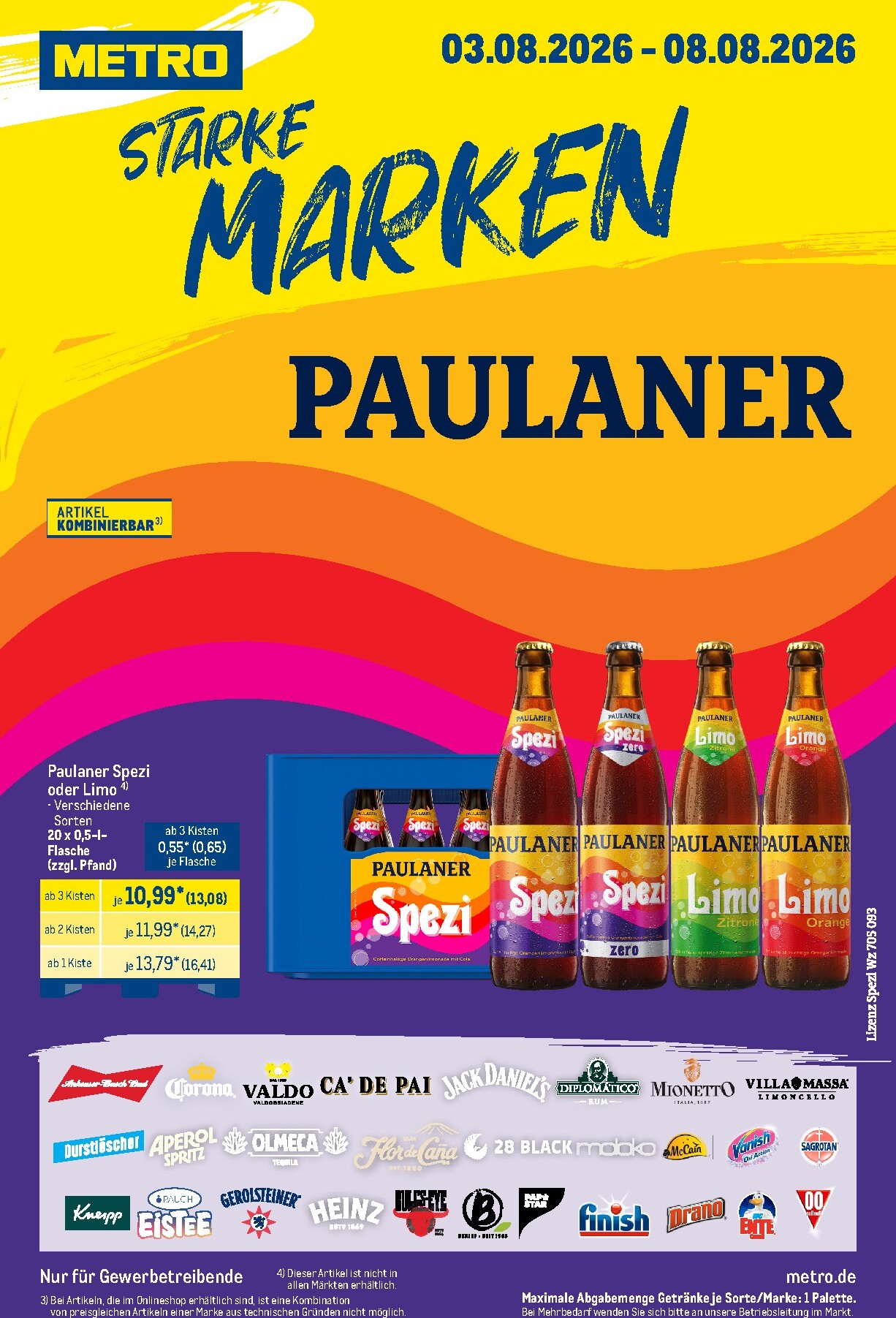Metro - Starke Marken Prospekt nächste Woche – von Montag 03.08.2026 bis Samstag 08.08.2026