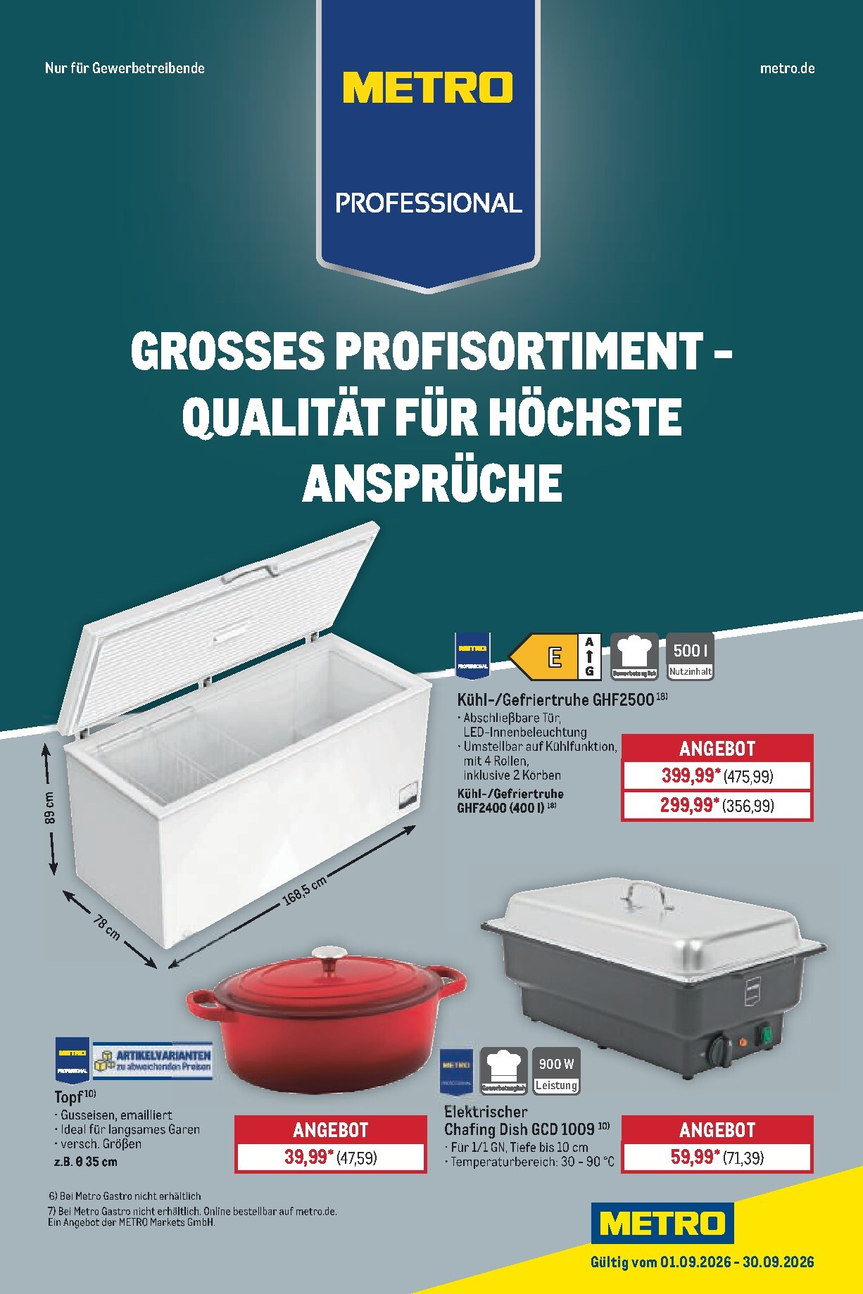 Metro - Non-Food Flyer Prospekt – von Dienstag 01.09.2026 bis Mittwoch 30.09.2026