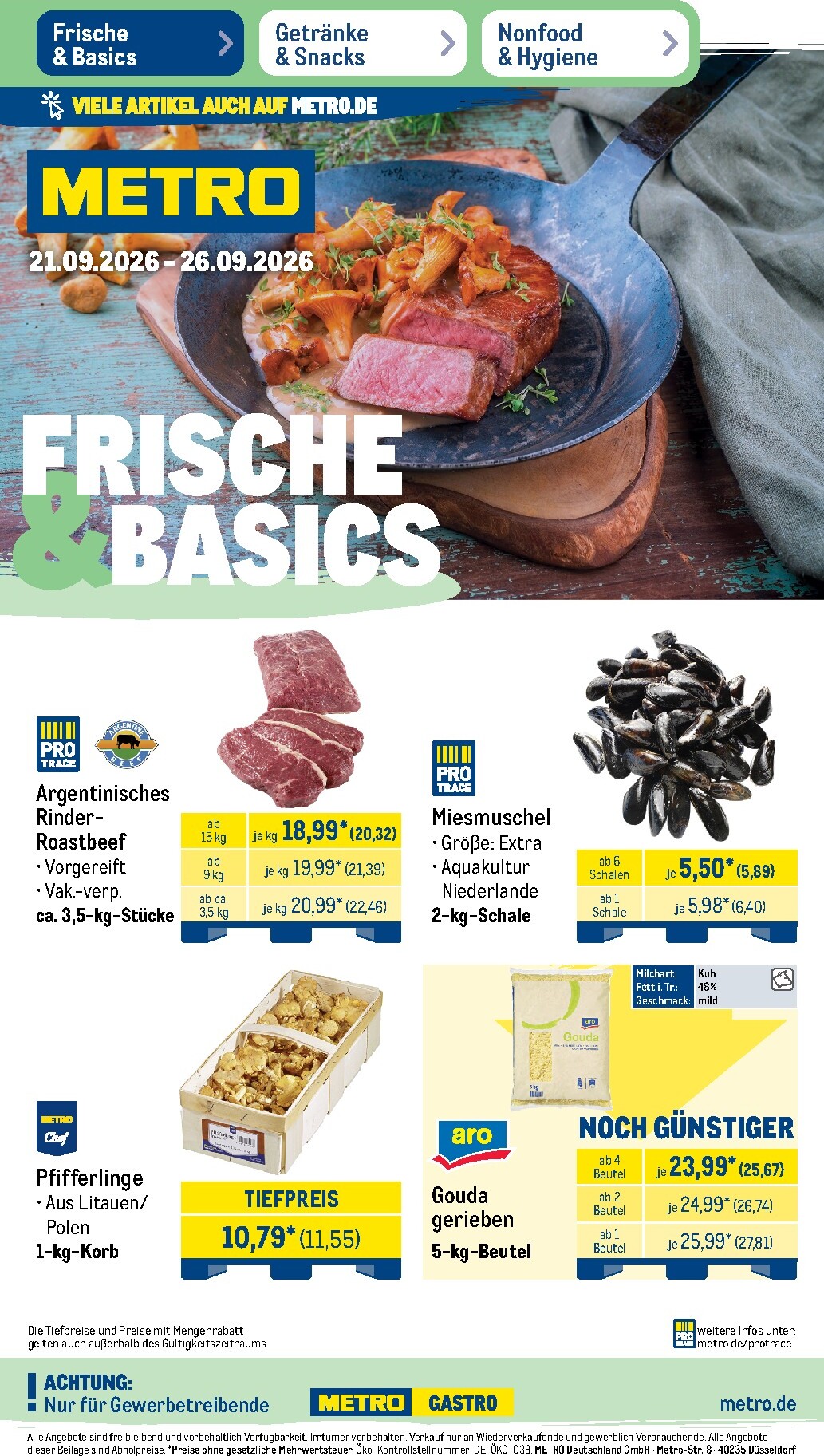 Metro Prospekt nächste Woche – von Montag 21.09.2026 bis Samstag 26.09.2026