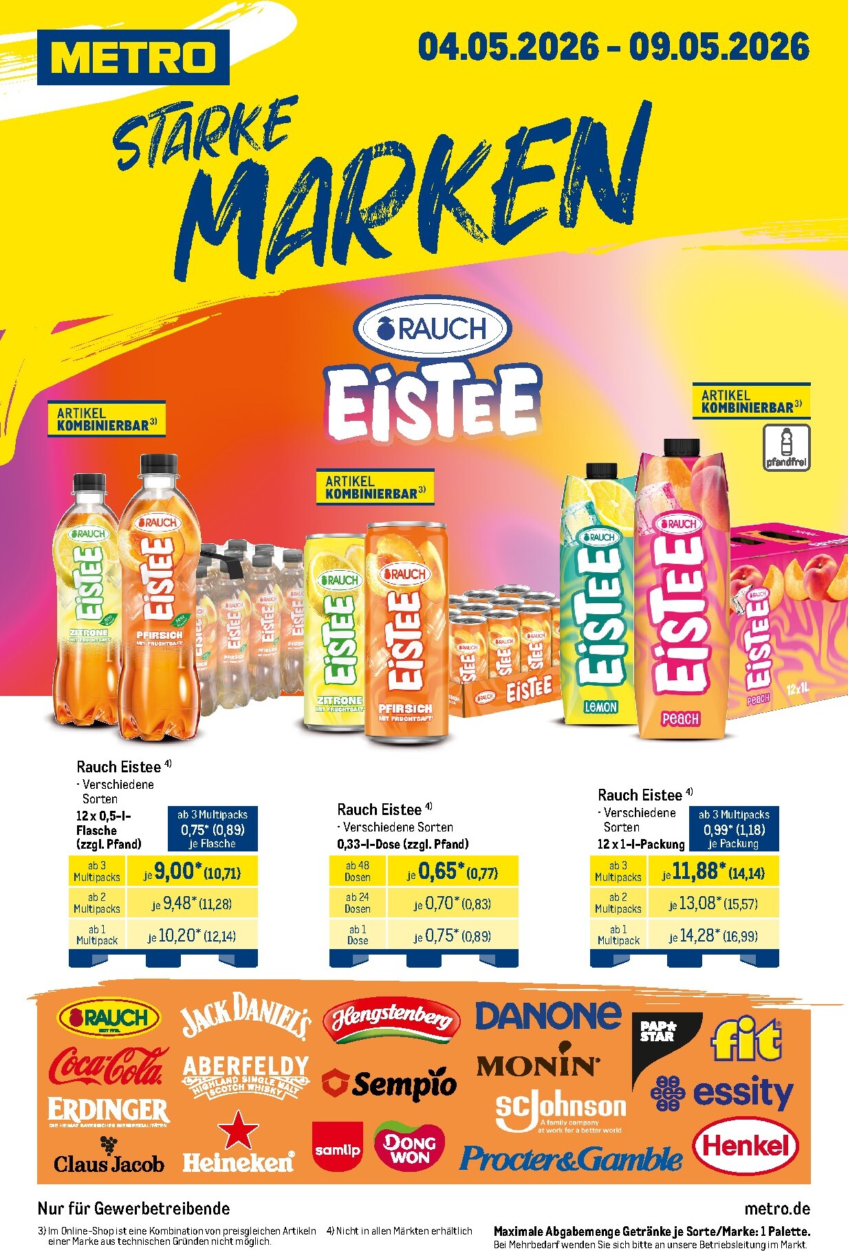 Metro - Starke Marken Prospekt nächste Woche – von Montag 04.05.2026 bis Samstag 09.05.2026