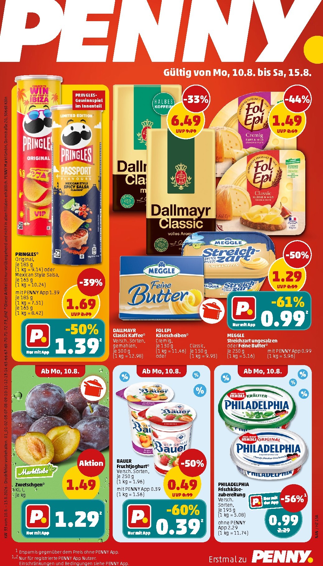 PENNY Prospekt nächste Woche – von Montag 10.08.2026 bis Samstag 15.08.2026