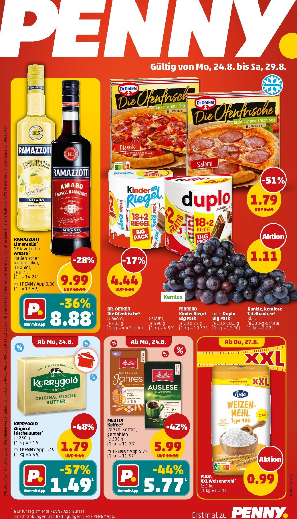 PENNY Prospekt nächste Woche – von Montag 24.08.2026 bis Samstag 29.08.2026