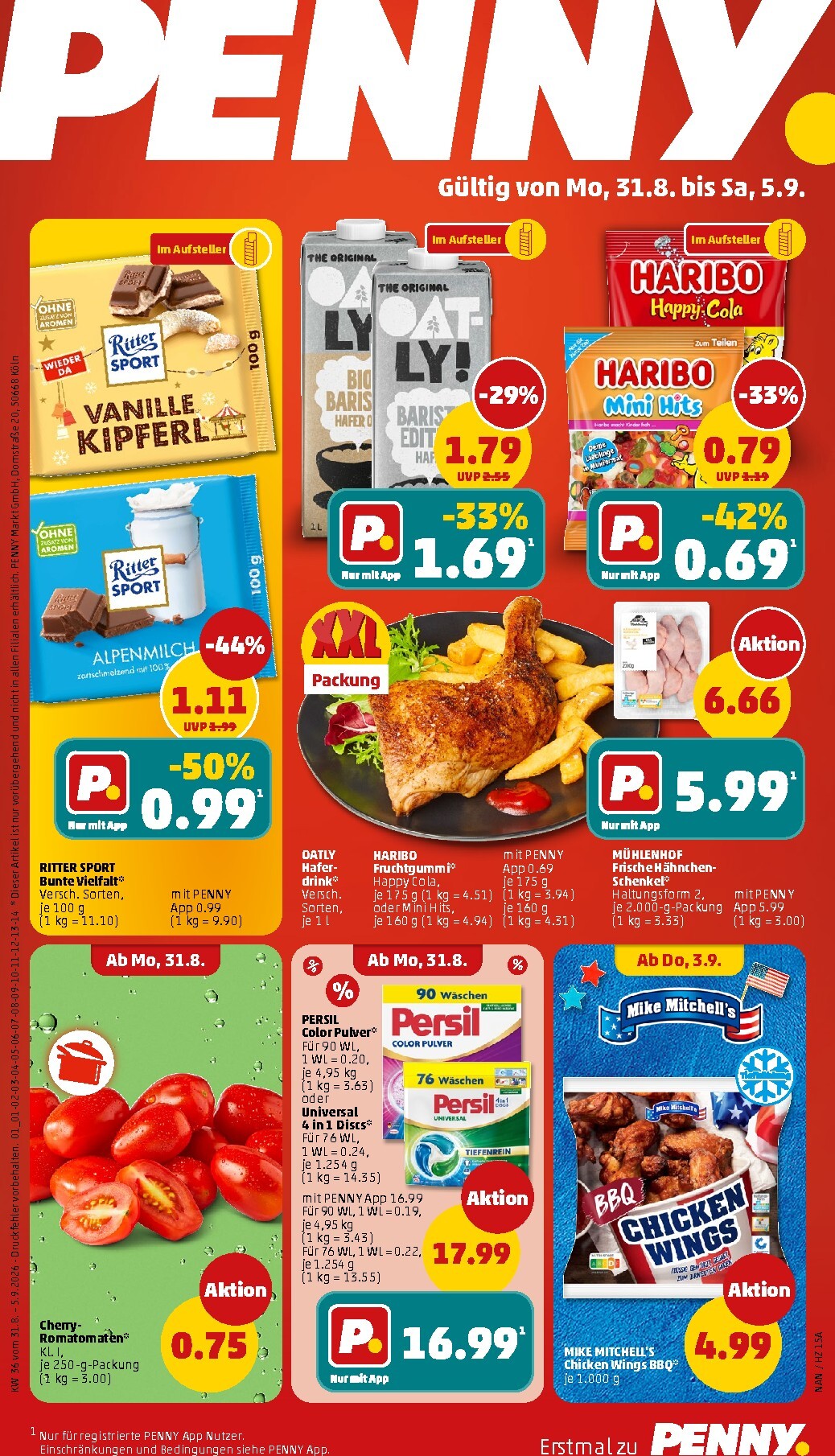 PENNY Prospekt nächste Woche – von Montag 31.08.2026 bis Samstag 05.09.2026
