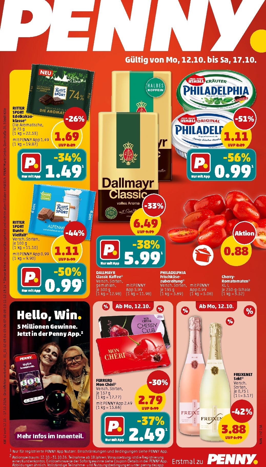 PENNY Prospekt nächste Woche – von Montag 12.10.2026 bis Samstag 17.10.2026