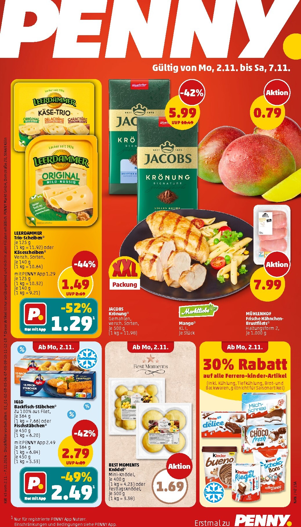 PENNY Prospekt nächste Woche – von Montag 02.11.2026 bis Samstag 07.11.2026