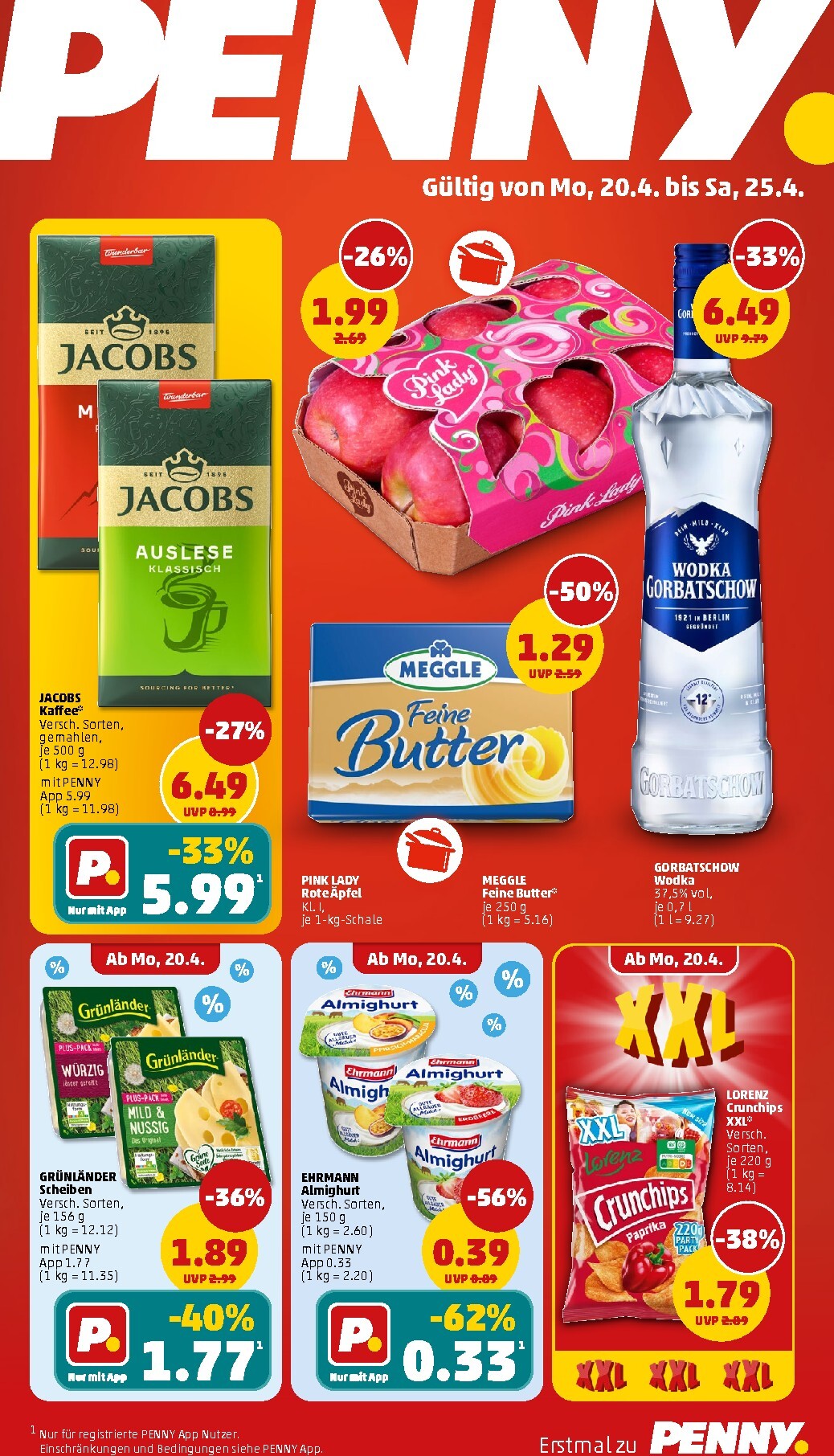 PENNY Prospekt nächste Woche – von Montag 20.04.2026 bis Samstag 25.04.2026