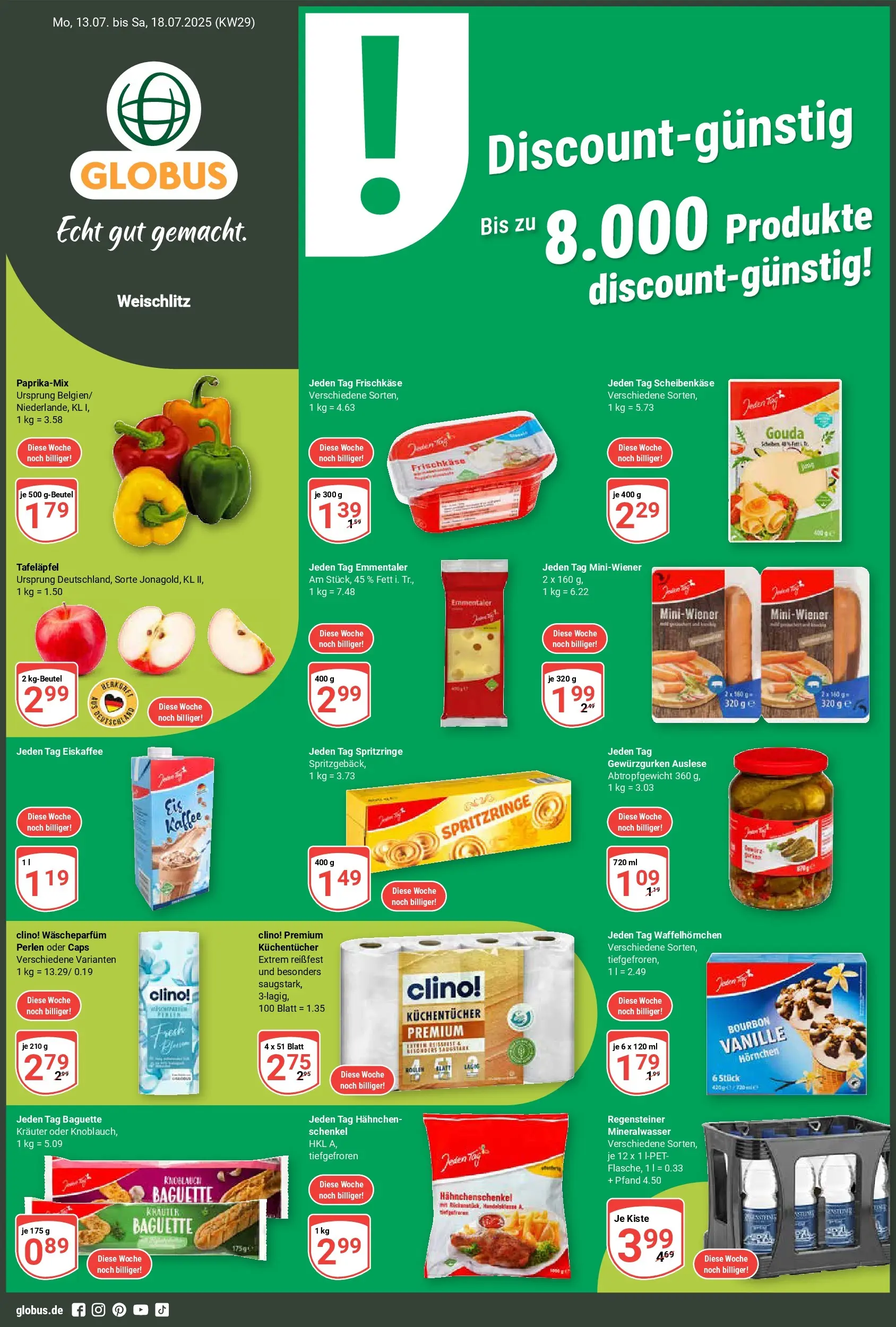 Globus - Weischlitz Prospekt nächste Woche – von Montag 13.07.2026 bis Samstag 18.07.2026