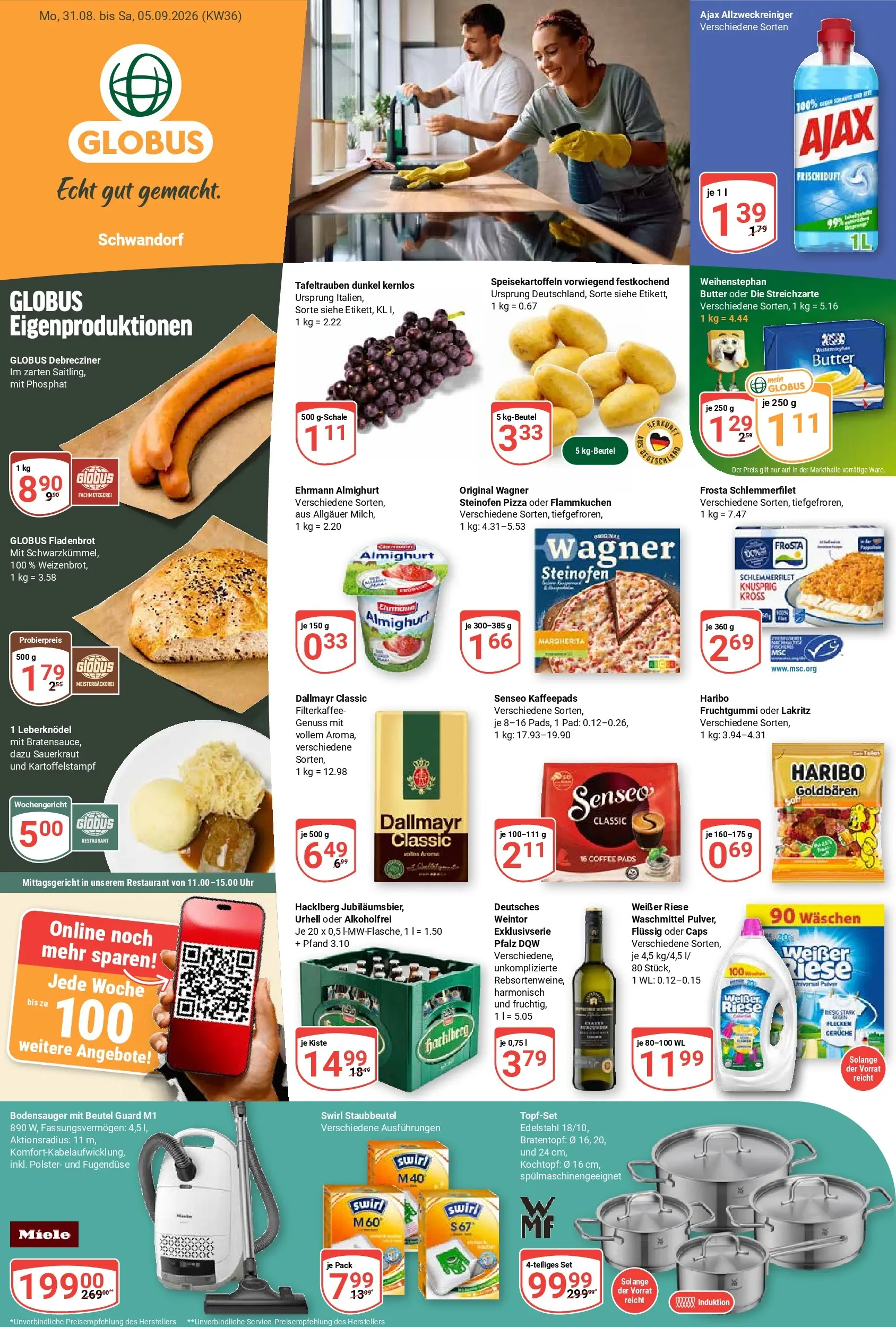 Globus - Schwandorf Prospekt nächste Woche – von Montag 31.08.2026 bis Samstag 05.09.2026