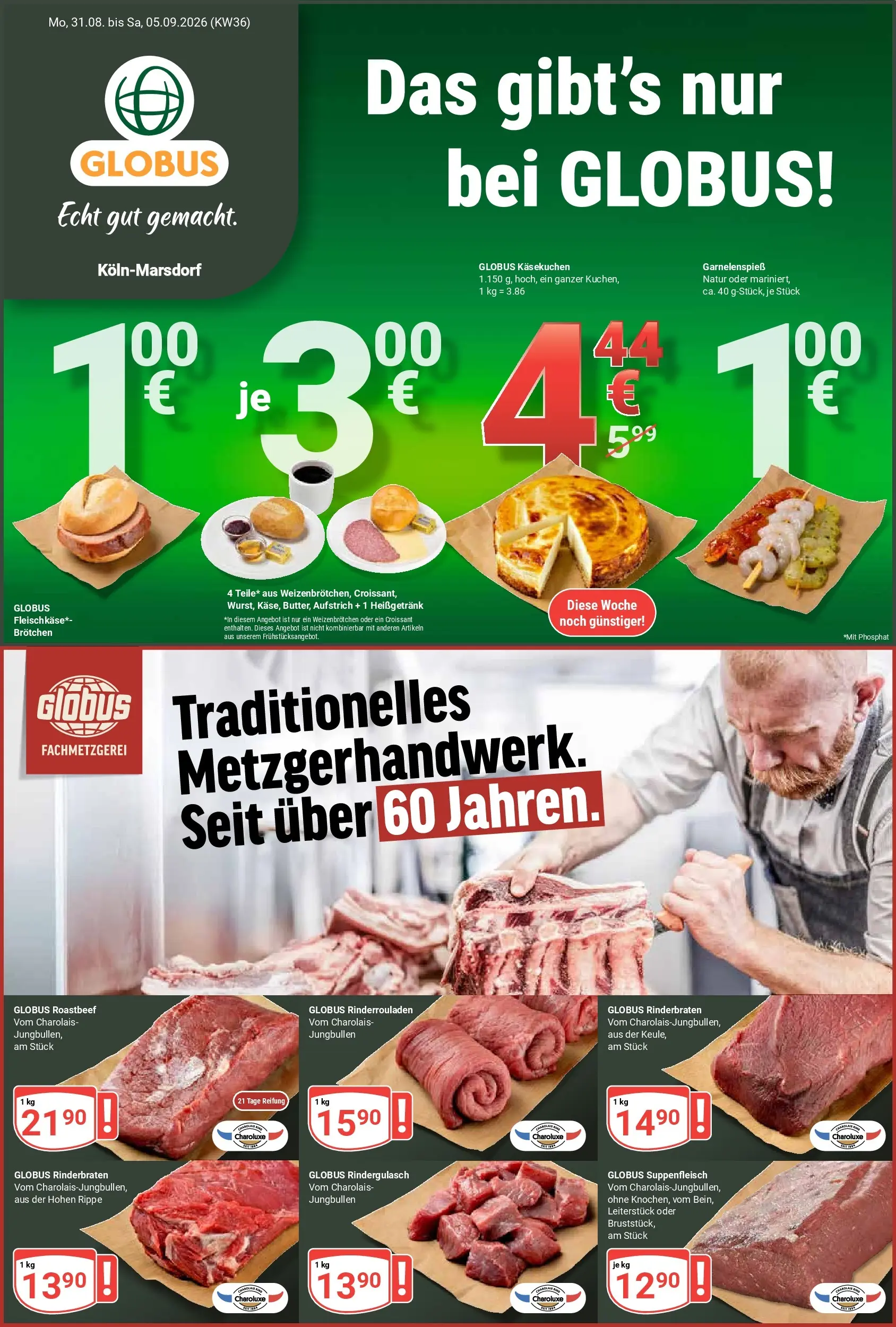 Globus - Köln-Marsdorf Prospekt nächste Woche – von Montag 31.08.2026 bis Samstag 05.09.2026