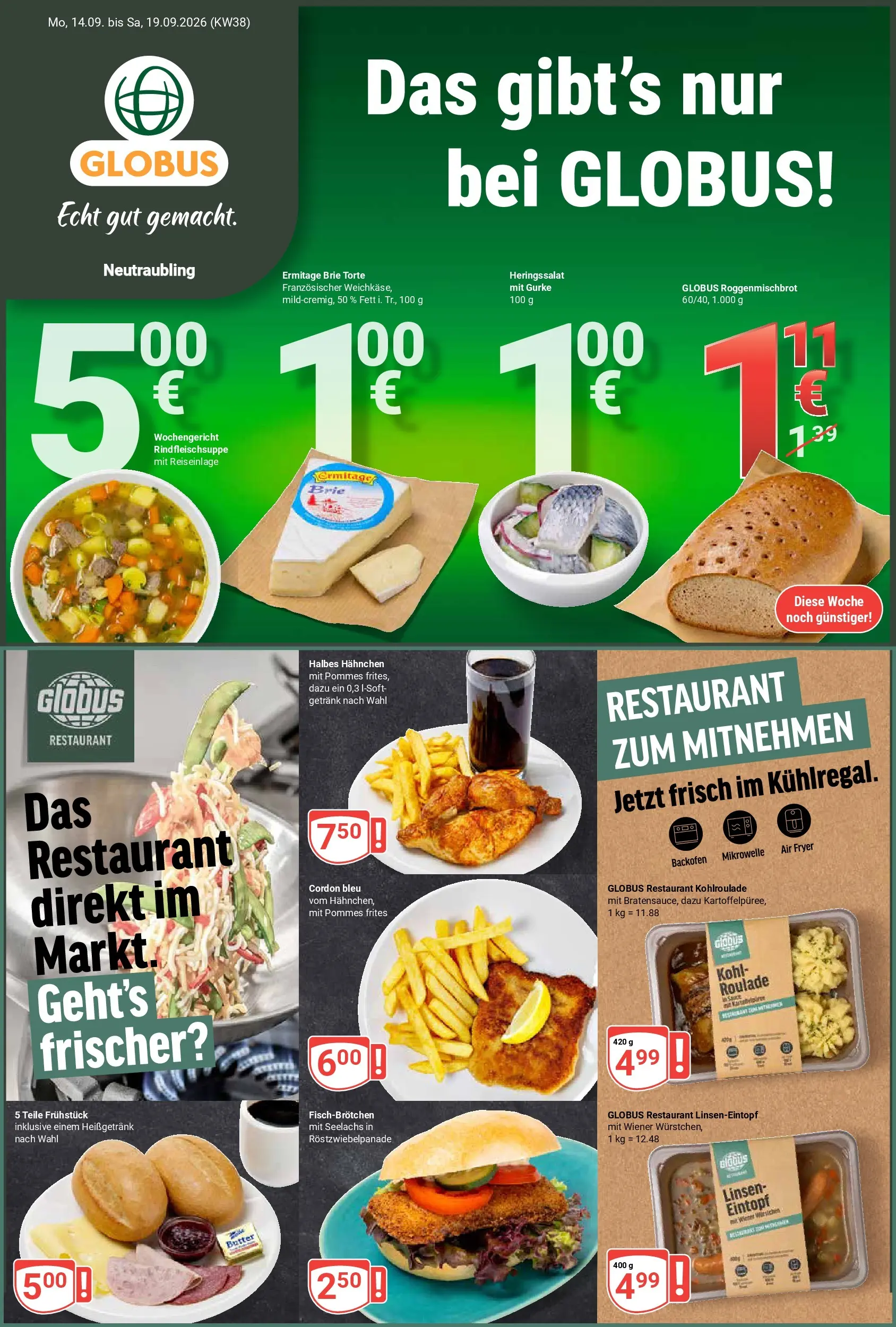 Globus - Neutraubling Prospekt – von Montag 14.09.2026 bis Samstag 19.09.2026