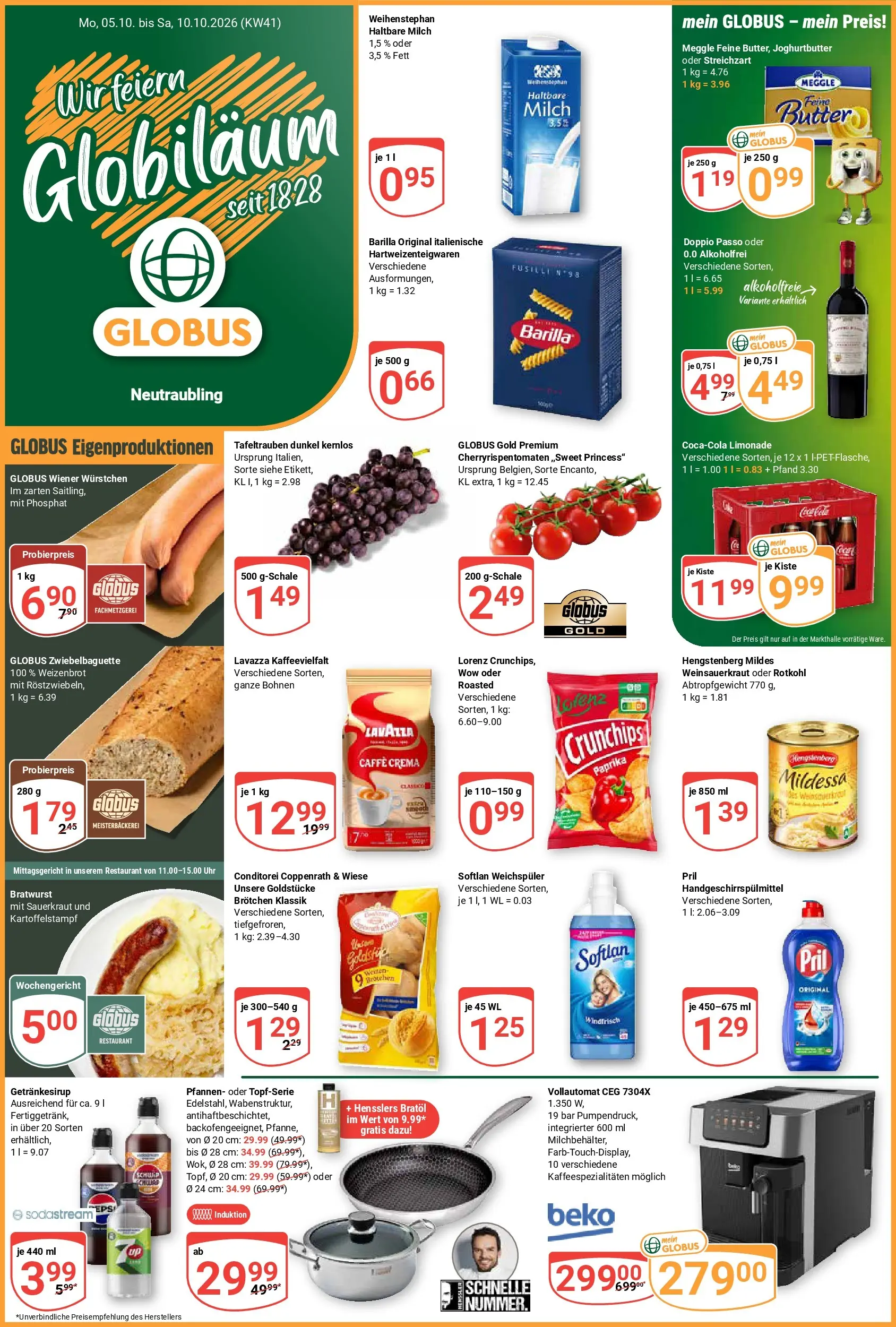 Globus - Neutraubling Prospekt – von Montag 05.10.2026 bis Samstag 10.10.2026