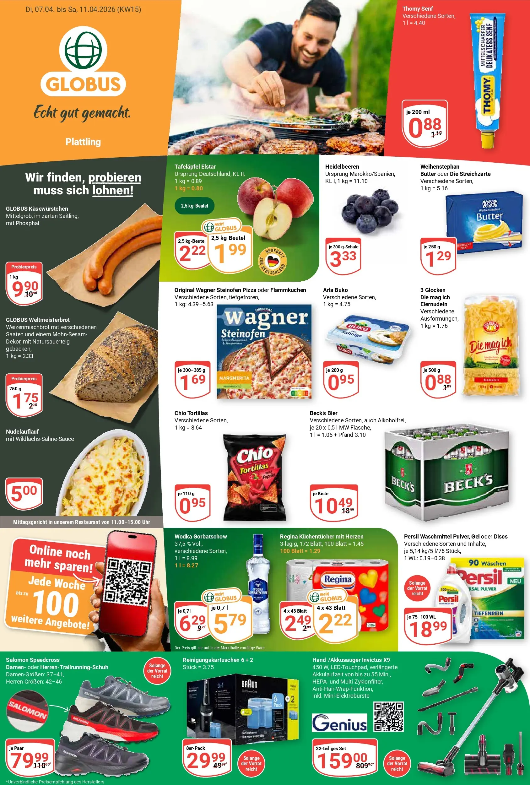 Globus - Plattling-Prospekt gültig vom 07.04.2026 bis 11.04.2026