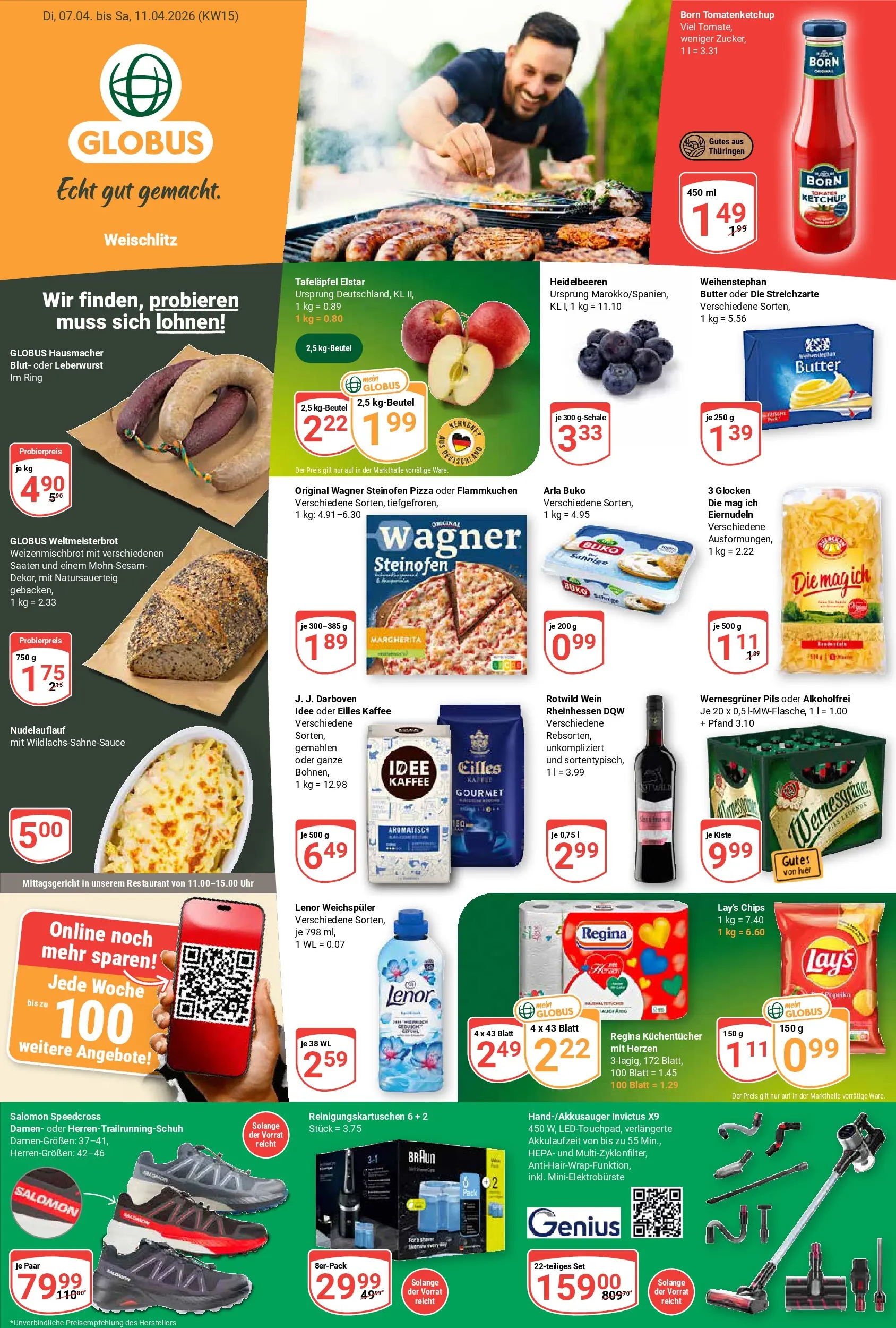 Globus - Weischlitz-Prospekt gültig vom 07.04.2026 bis 11.04.2026