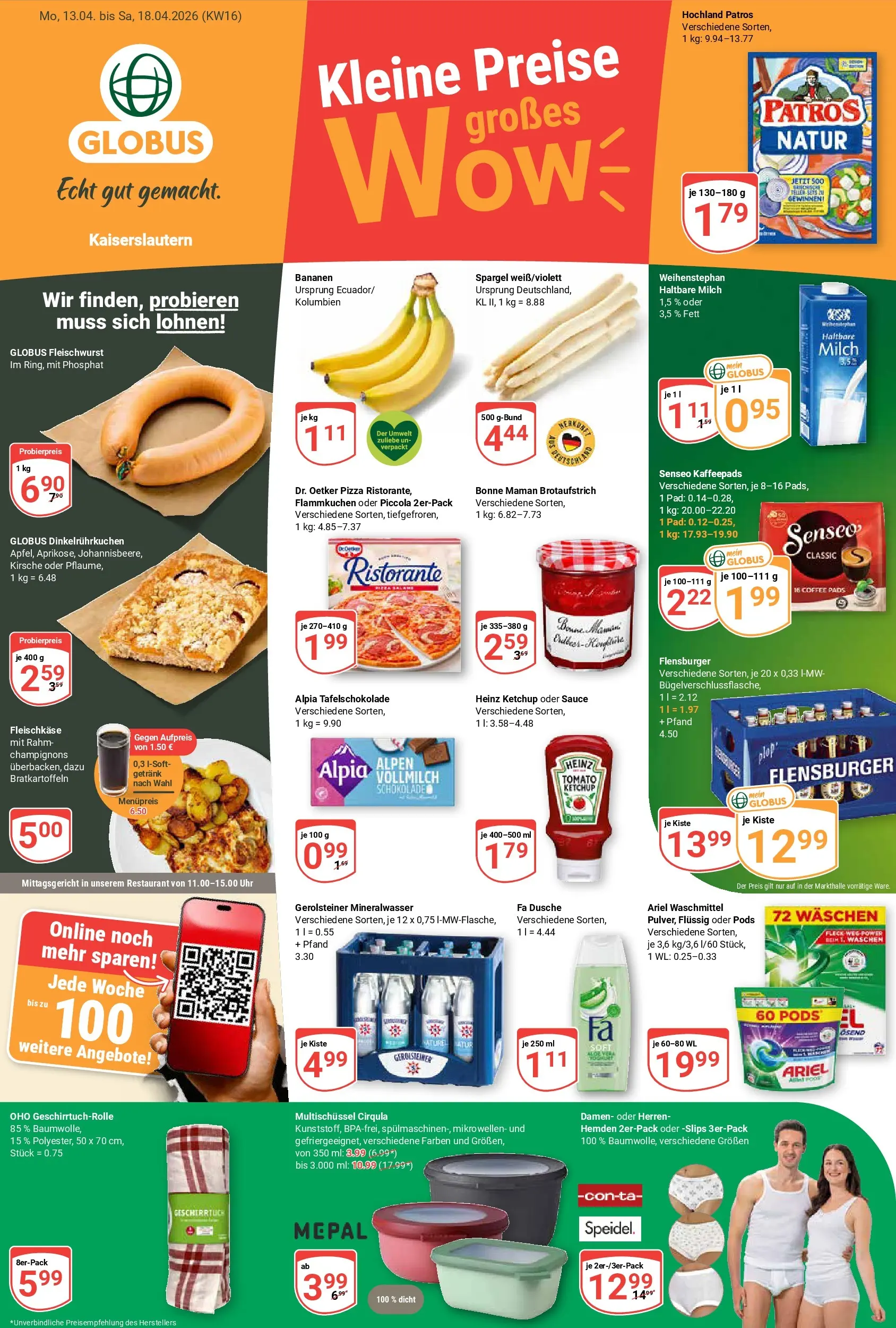 Globus - Kaiserslautern Prospekt nächste Woche – von Montag 13.04.2026 bis Samstag 18.04.2026