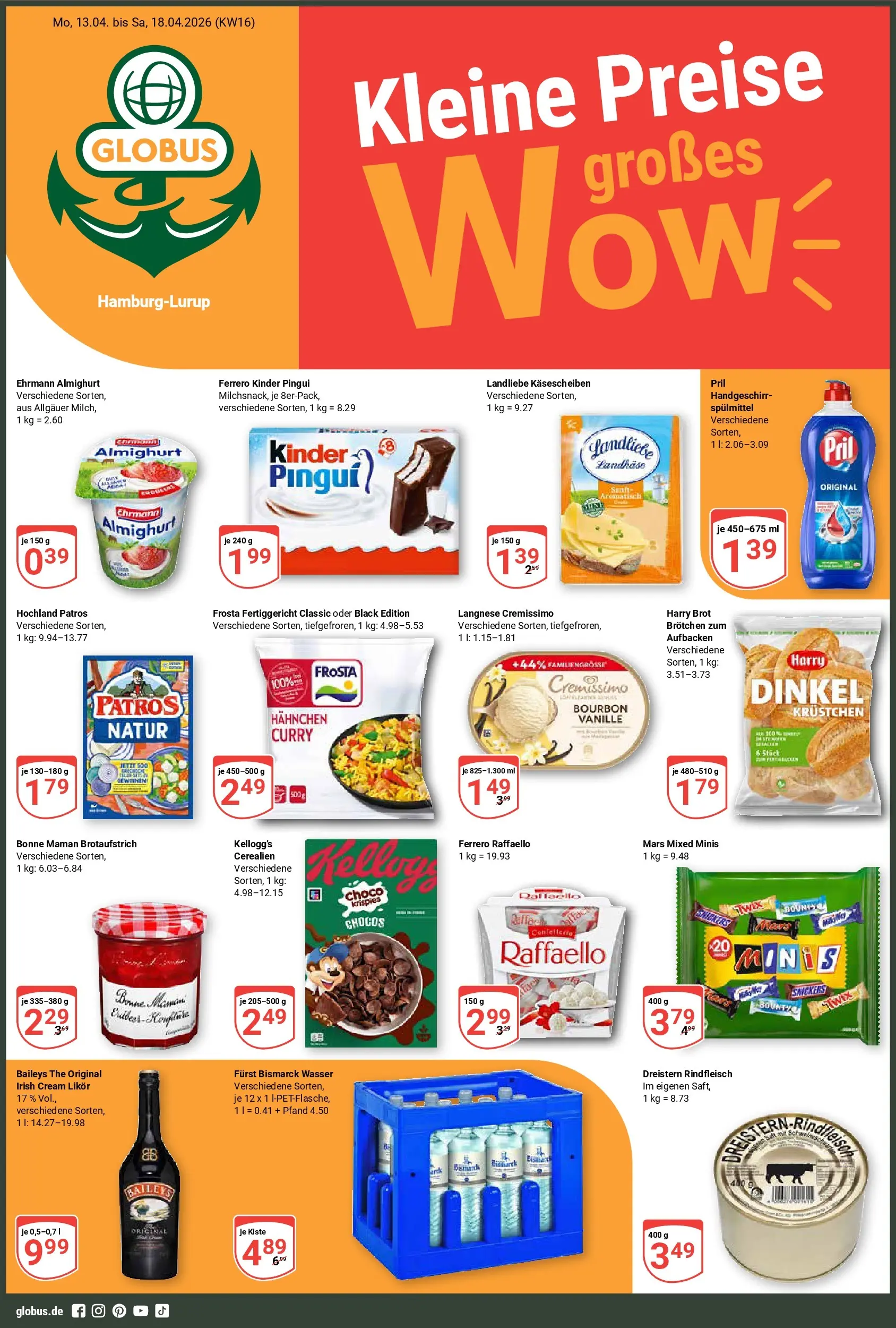 Globus - Hamburg-Lurup Prospekt nächste Woche – von Montag 13.04.2026 bis Samstag 18.04.2026