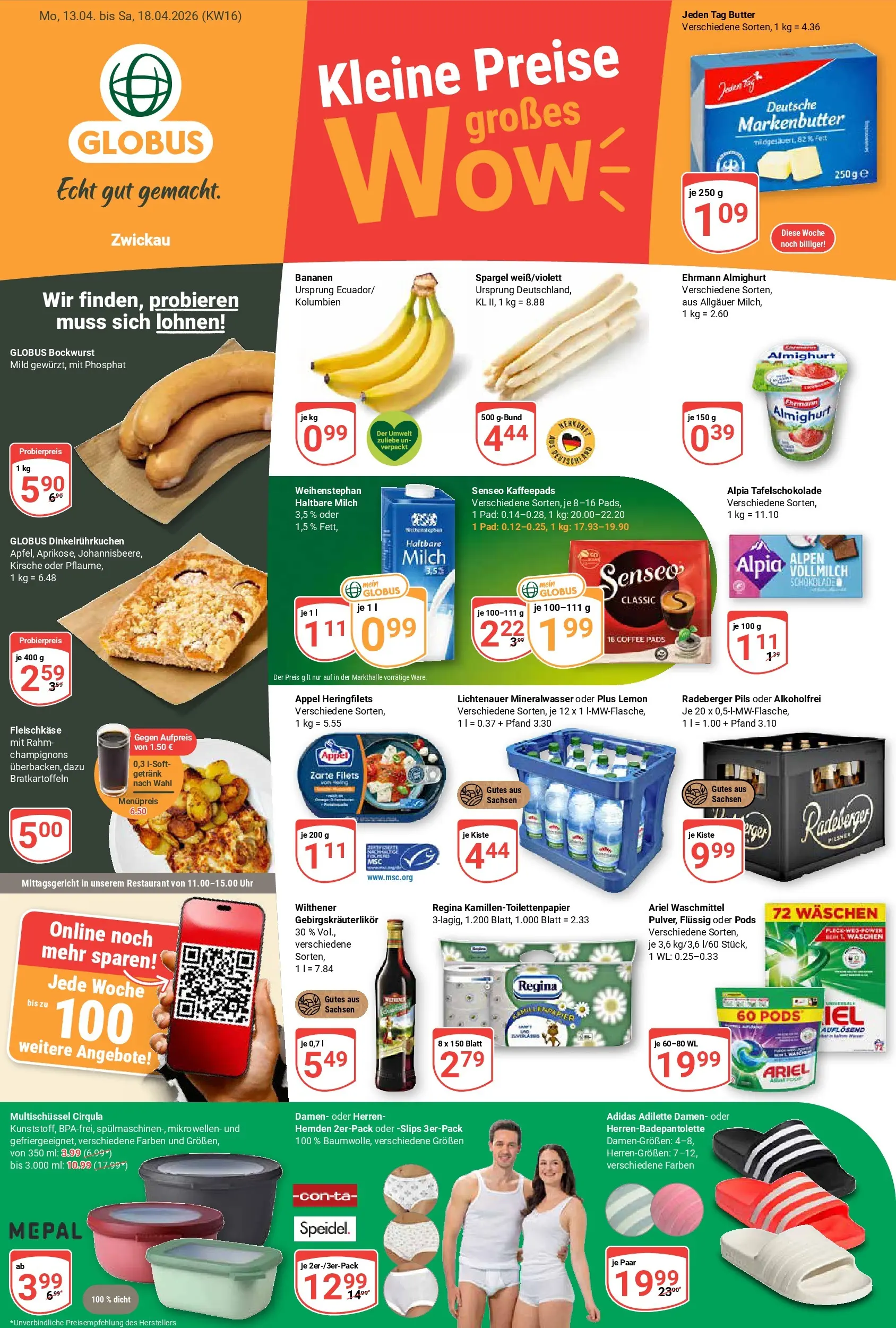Globus - Zwickau Prospekt nächste Woche – von Montag 13.04.2026 bis Samstag 18.04.2026