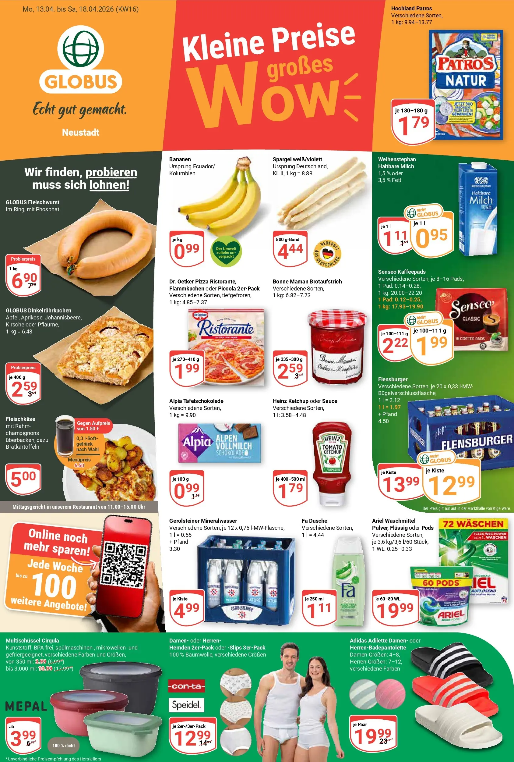 Globus - Neustadt Prospekt nächste Woche – von Montag 13.04.2026 bis Samstag 18.04.2026