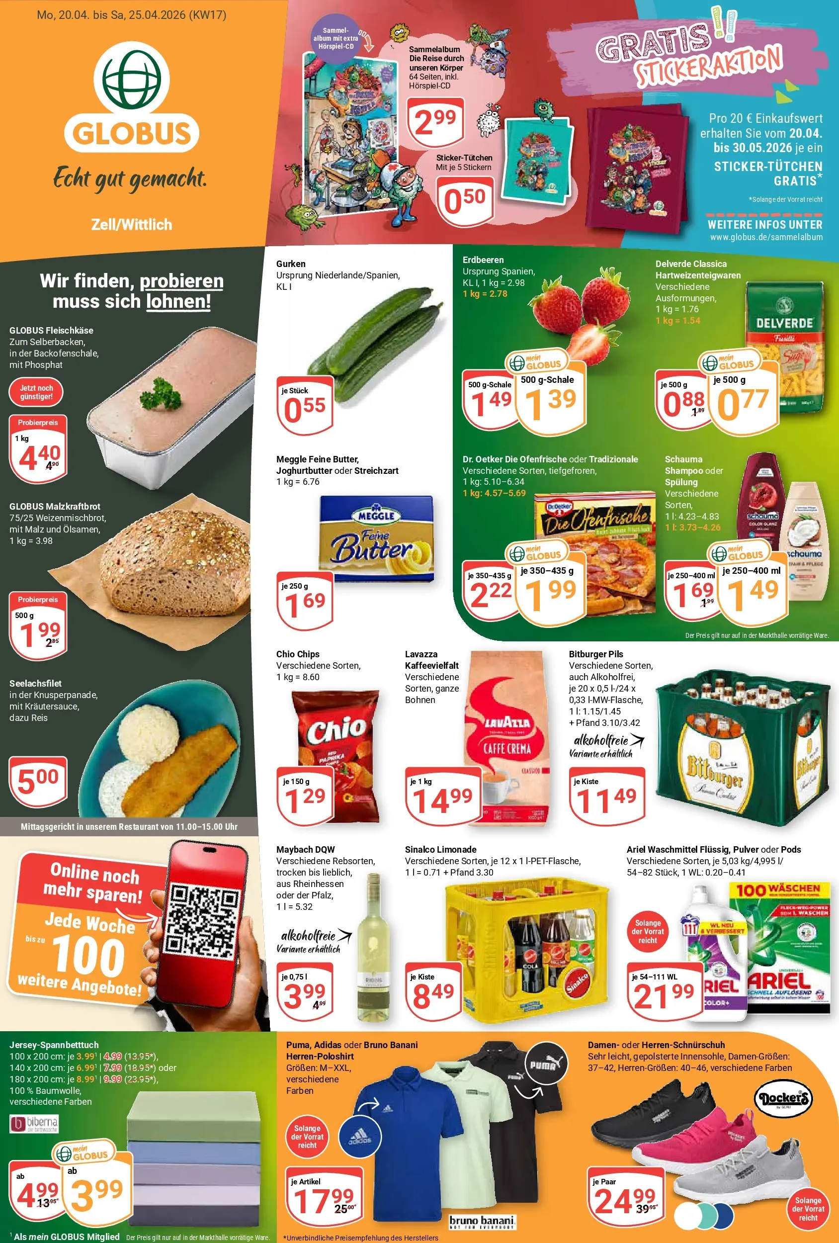 Globus - Zell/Wittlich Prospekt nächste Woche – von Montag 20.04.2026 bis Samstag 25.04.2026