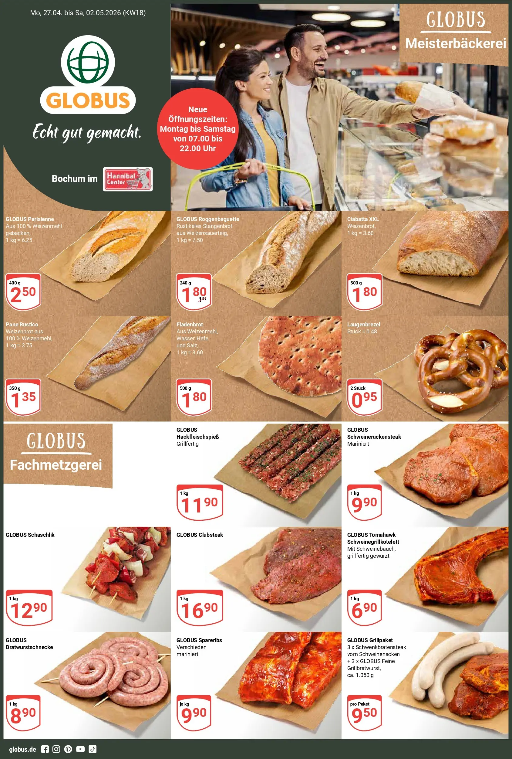Globus - Bochum Prospekt nächste Woche – von Montag 27.04.2026 bis Samstag 02.05.2026