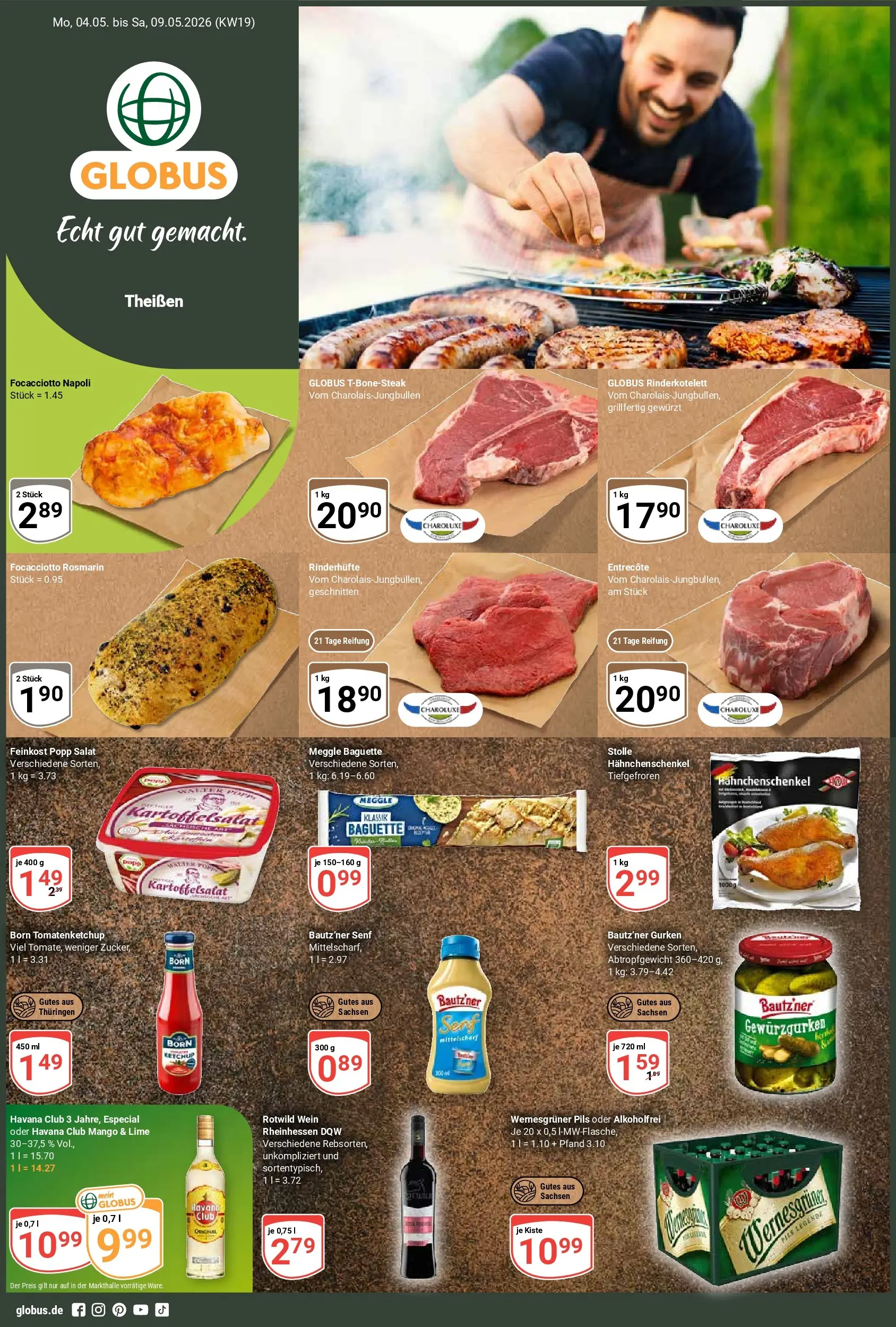 Globus - Theissen Prospekt nächste Woche – von Montag 04.05.2026 bis Samstag 09.05.2026