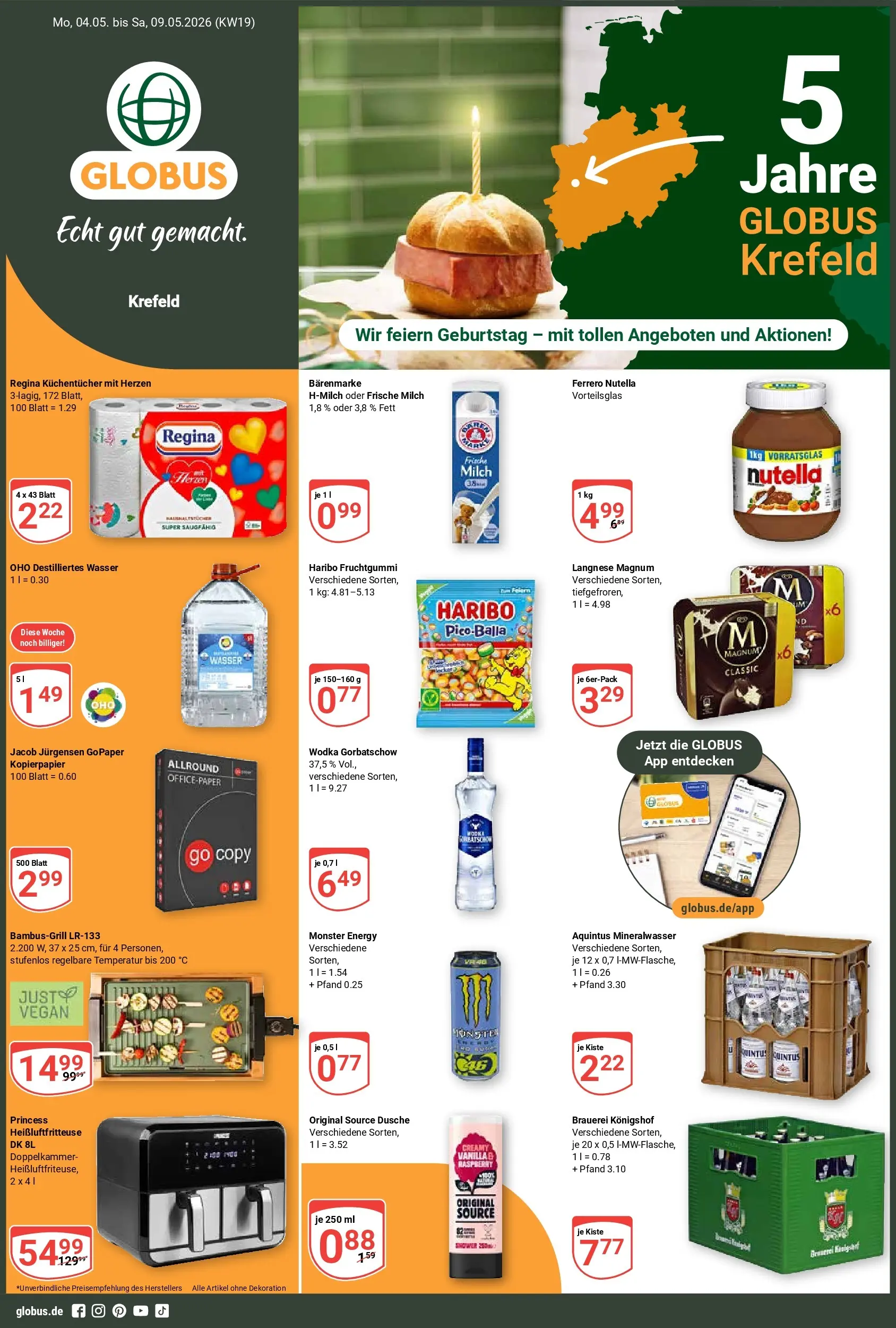 Globus - Krefeld Prospekt nächste Woche – von Montag 04.05.2026 bis Samstag 09.05.2026