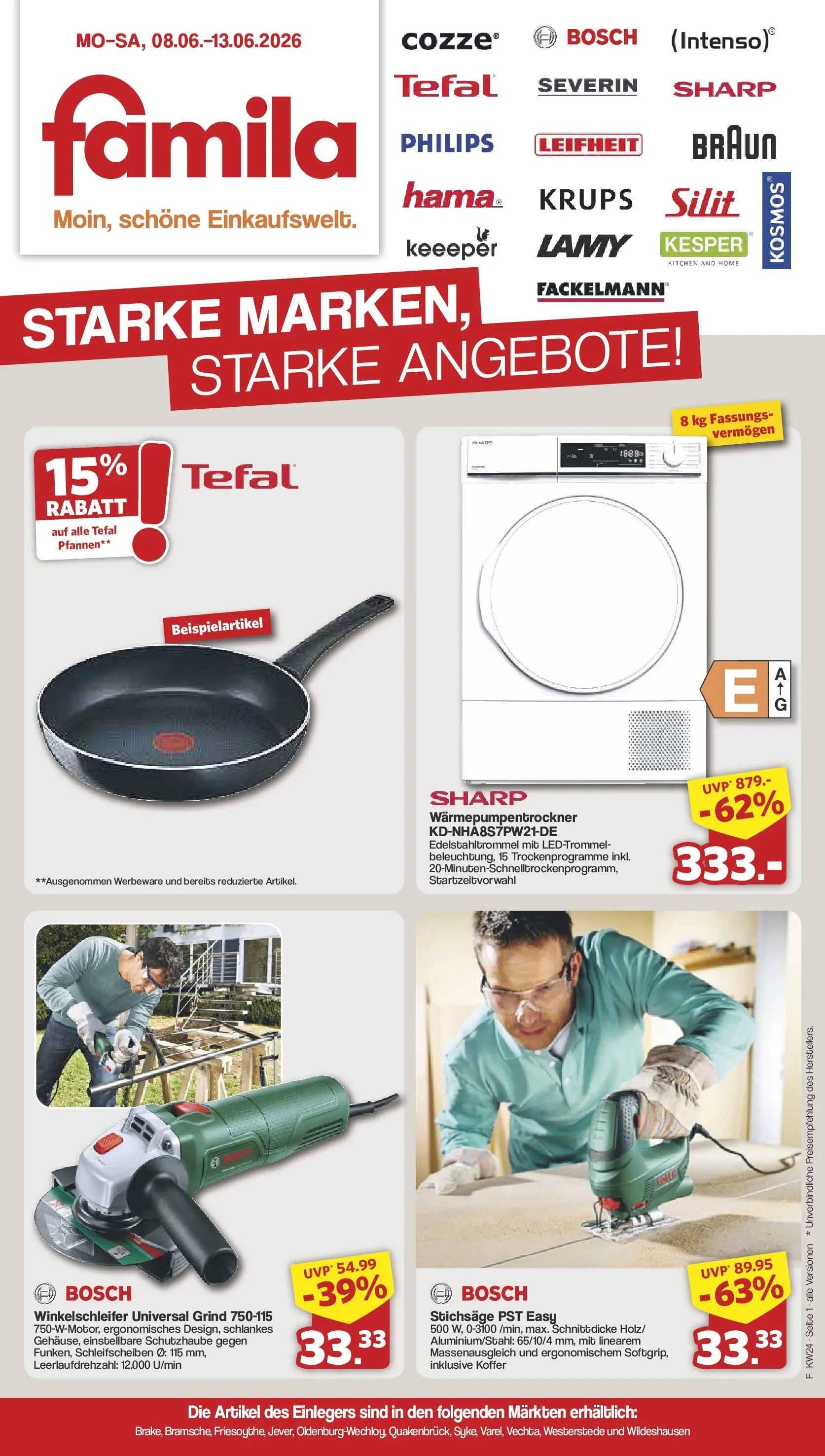 Famila Nordwest - Einleger Prospekt – von Montag 08.06.2026 bis Samstag 13.06.2026
