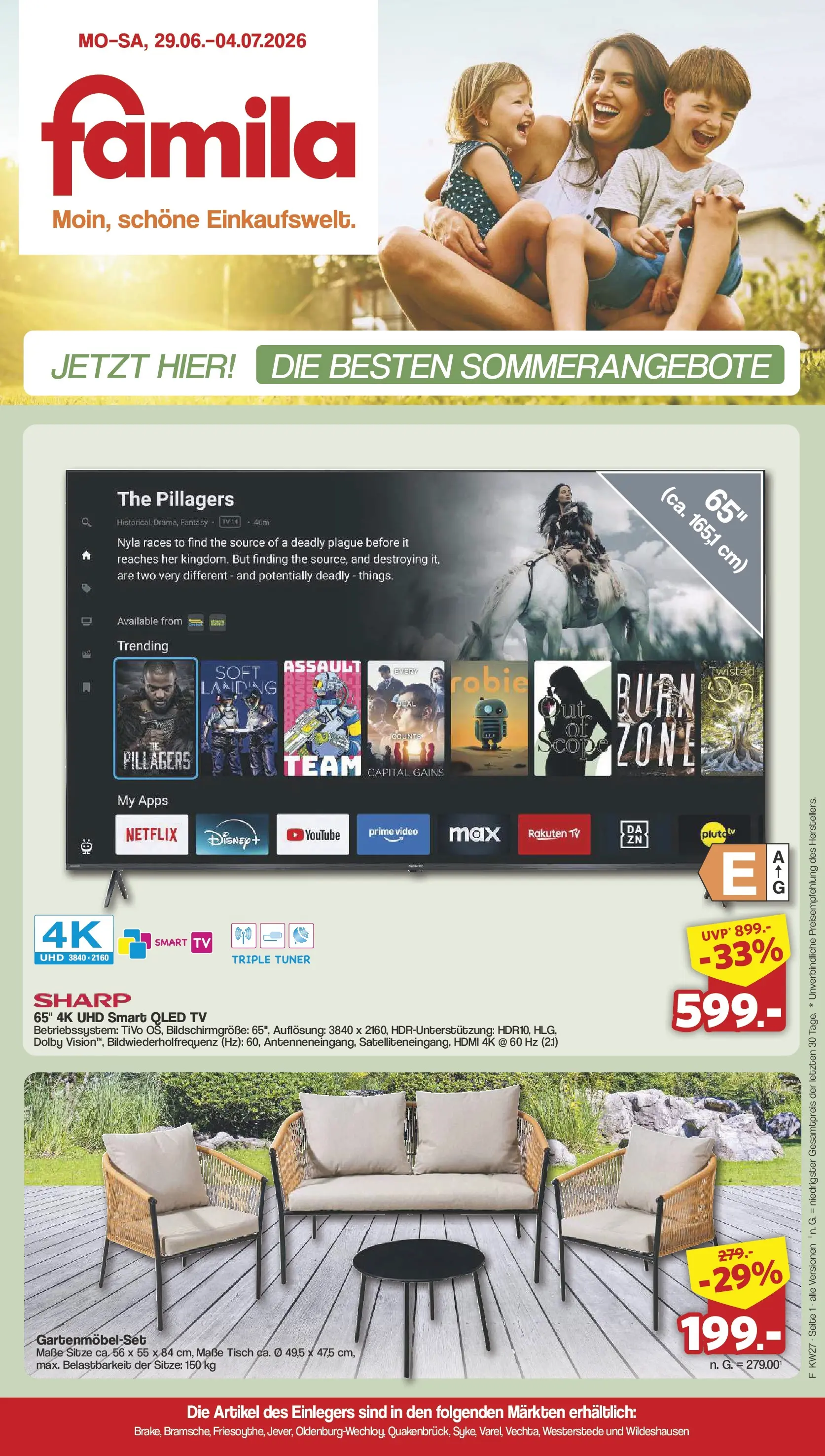 Famila Nordwest - Famila: Einleger Prospekt nächste Woche – von Montag 29.06.2026 bis Samstag 04.07.2026