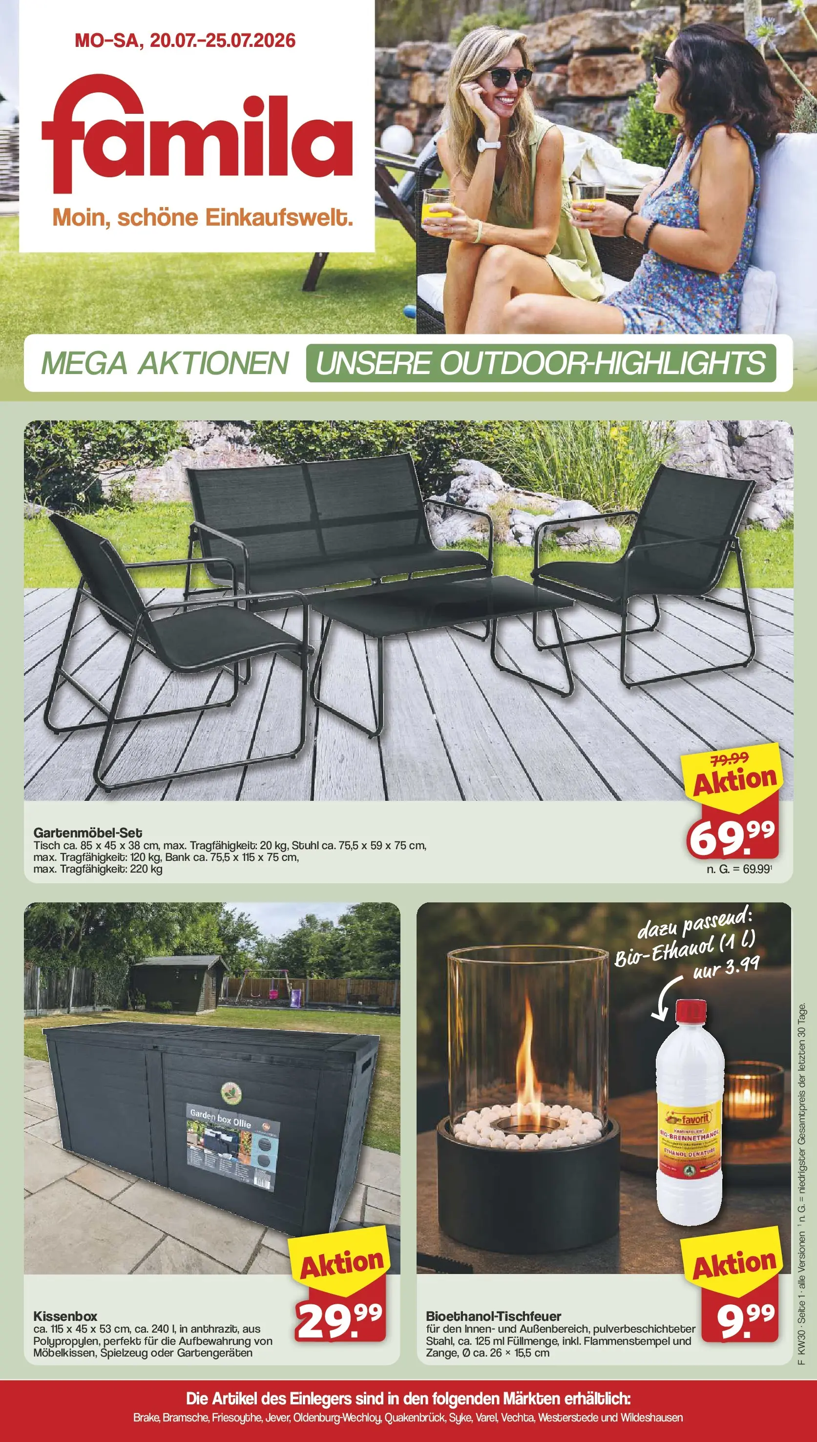 Famila Nordwest - Mega Aktionen Prospekt – von Montag 20.07.2026 bis Samstag 25.07.2026