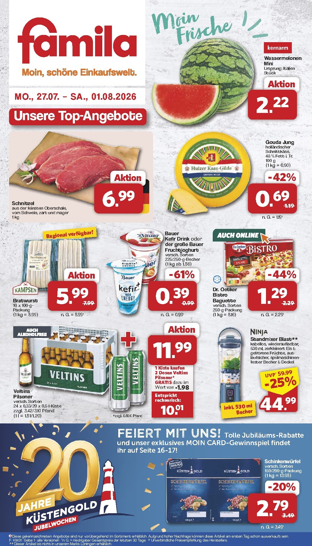 Famila Nordwest Prospekt nächste Woche – von Montag 27.07.2026 bis Samstag 01.08.2026