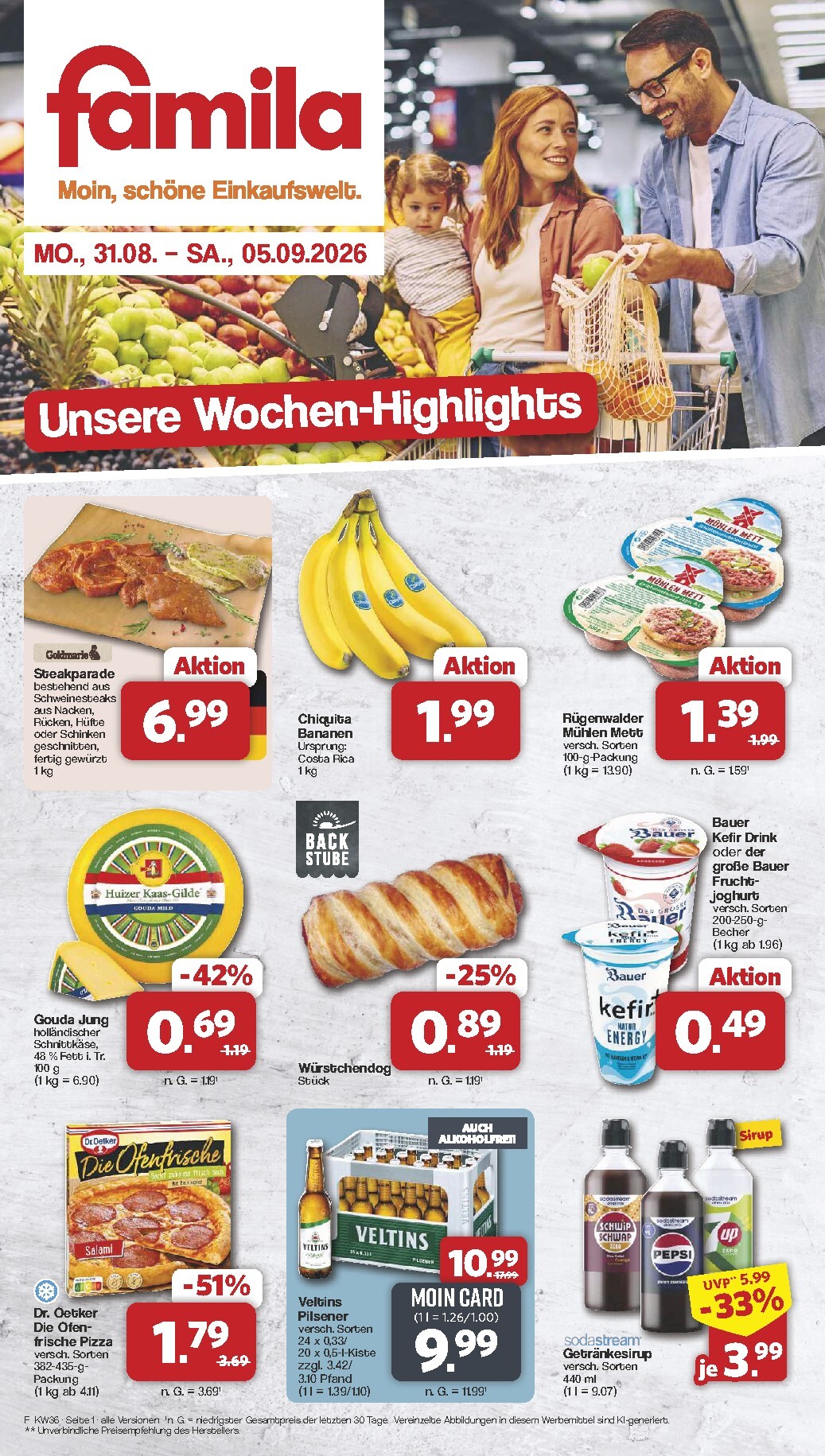 Famila Nordwest Prospekt nächste Woche – von Montag 31.08.2026 bis Samstag 05.09.2026