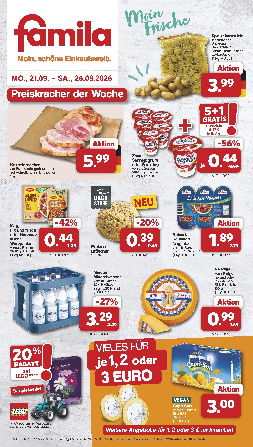 Famila Nordwest Prospekt nächste Woche – von Montag 21.09.2026 bis Samstag 26.09.2026