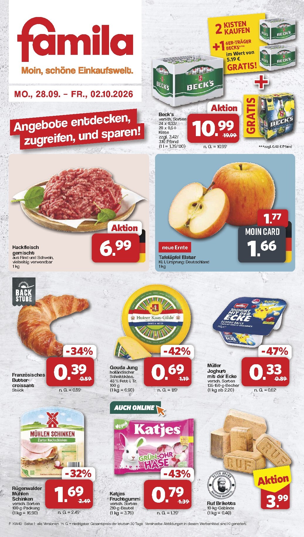 Famila Nordwest Prospekt nächste Woche – von Montag 28.09.2026 bis Freitag 02.10.2026