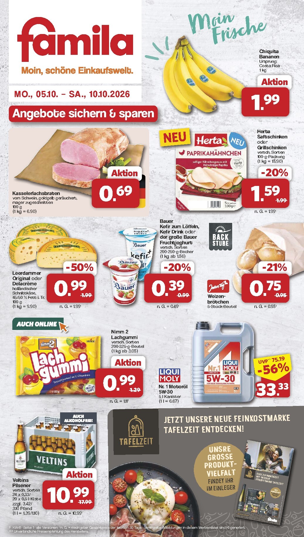 Famila Nordwest Prospekt nächste Woche – von Montag 05.10.2026 bis Samstag 10.10.2026