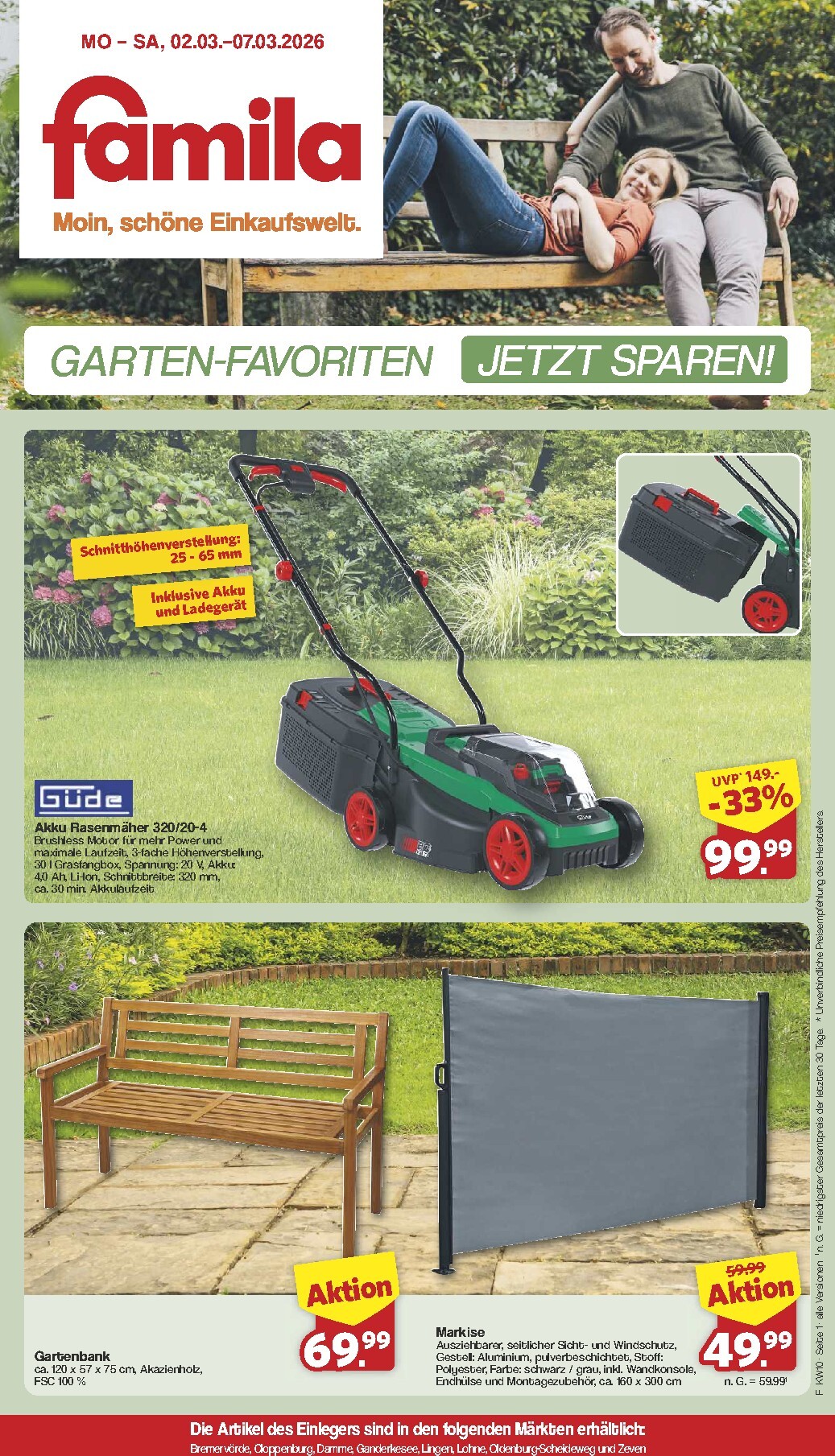 Famila Nordwest - Einleger-Prospekt gültig vom 02.03.2026 bis 07.03.2026