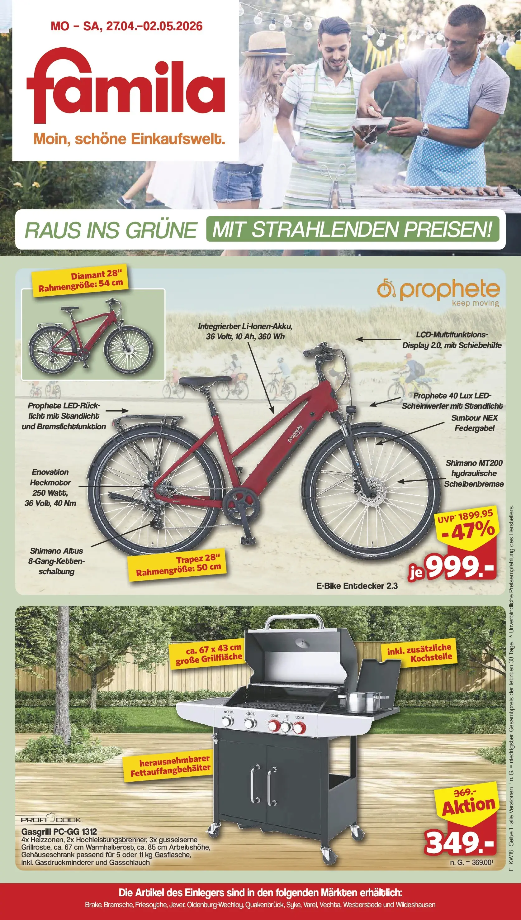 Famila Nordwest - Einleger Prospekt – von Montag 27.04.2026 bis Samstag 02.05.2026